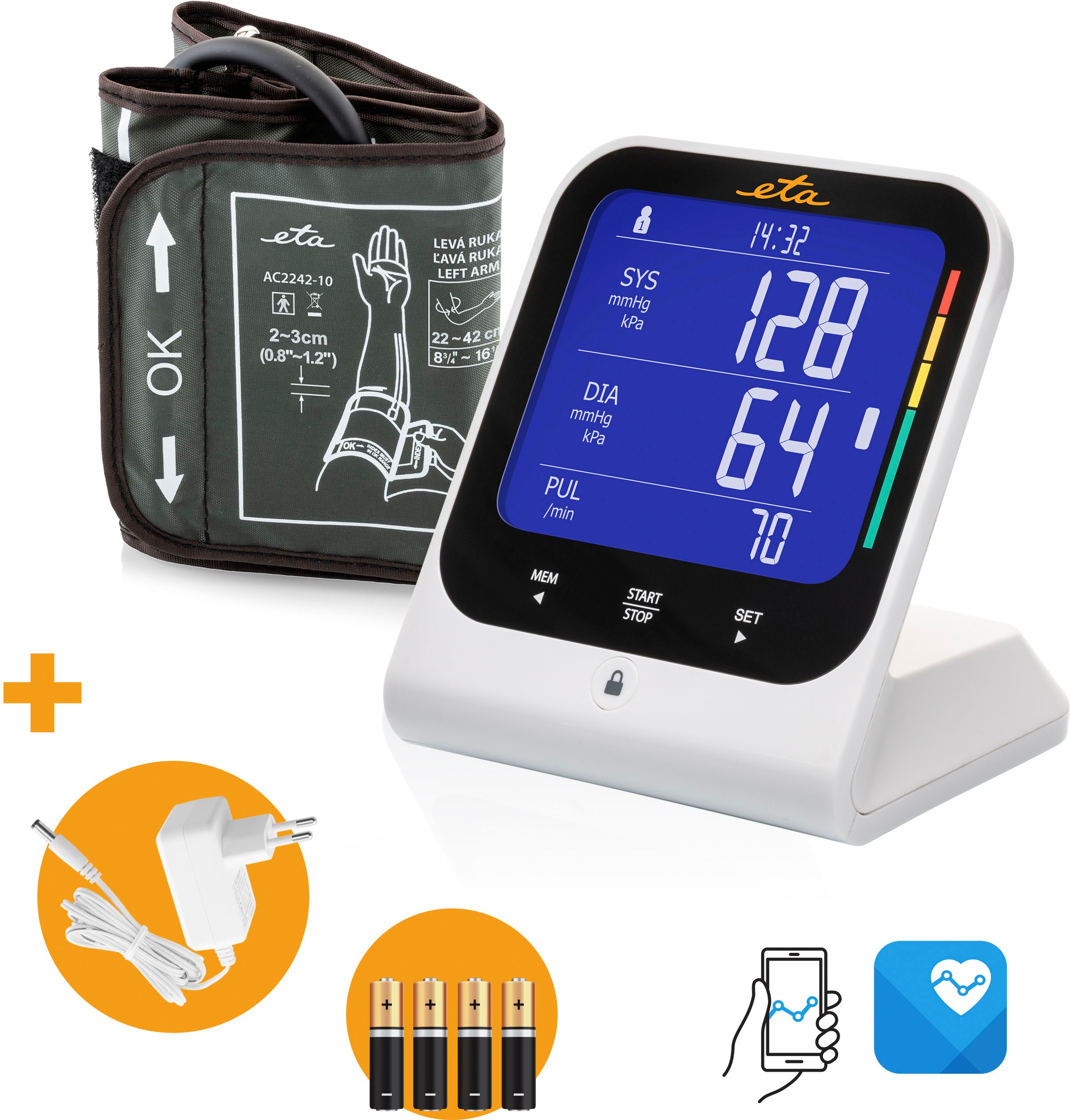 eta Oberarm-Blutdruckmessgerät Messmethode Oszillometrische BAUR | kaufen ETA329790000«, »TMB-1490-CS
