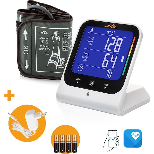 eta Oberarm-Blutdruckmessgerät »TMB-1490-CS ETA329790000«, Oszillometrische  Messmethode kaufen | BAUR