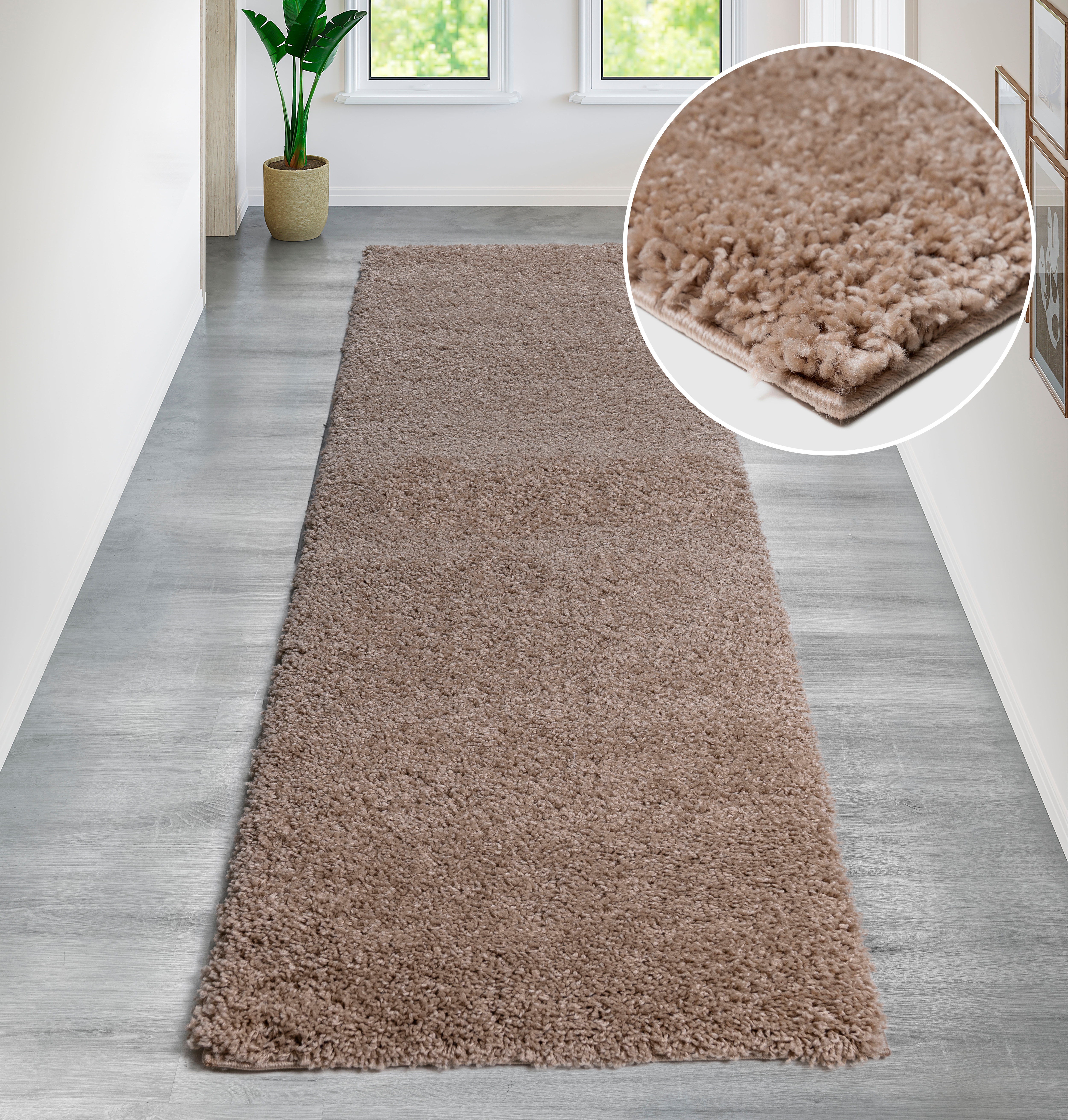 Bruno Banani Hochflor-Teppich "Shaggy Soft" rechteckig 30 mm Höhe gewebt, Uni Farben, besonders weich und kuschelig, Kundenliebling