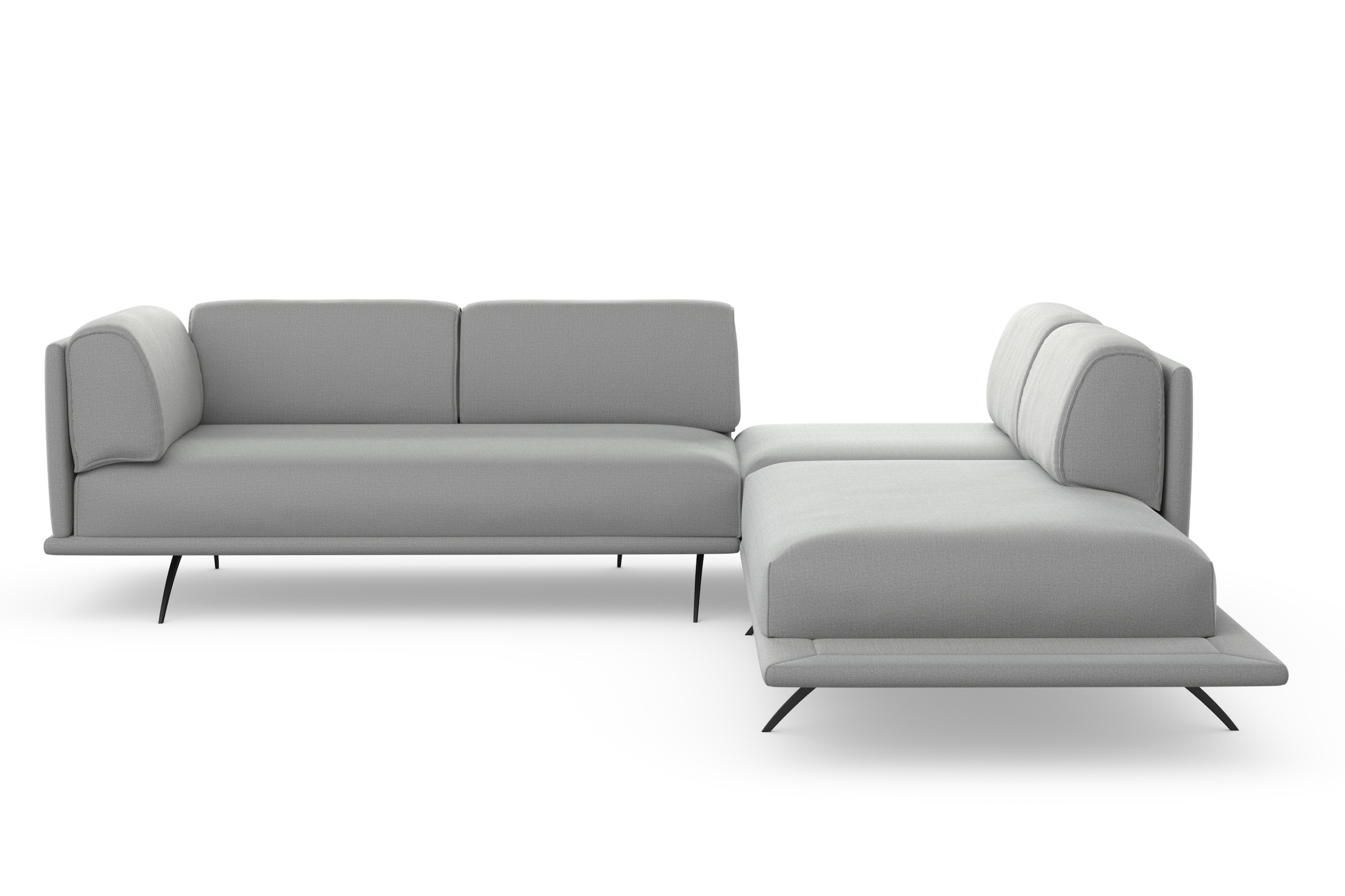 machalke® Ecksofa »benito, L-Form«, mit bezogenem Sockel