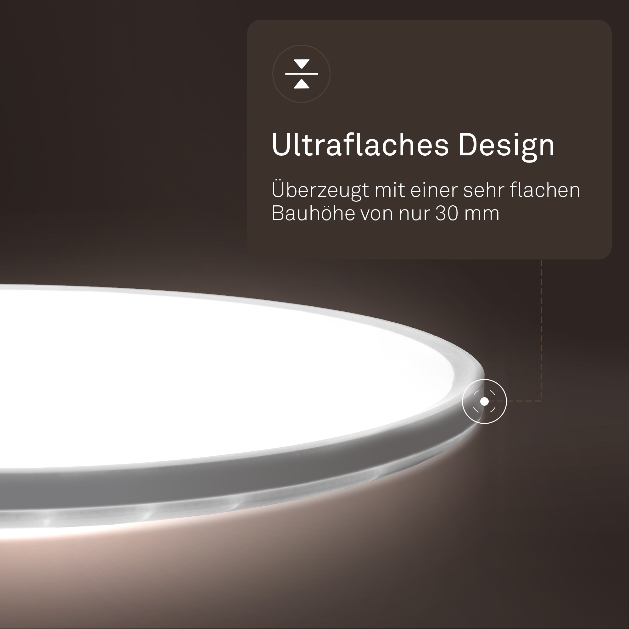B.K.Licht LED Panel »SHALLOW« LED-Board 1 Stk. Neutralweiß 42x3 cm, Badlampe, Badezimmer, Küche, Wohnzimmer