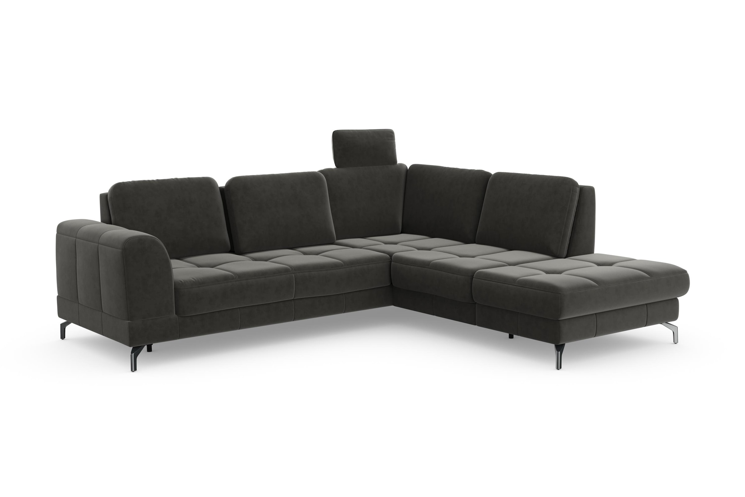 sit&more Ecksofa »Bendigo L-Form«, inklusive Sitztiefenverstellung, Bodenfreiheit 12 cm, in 2 Fußfarben