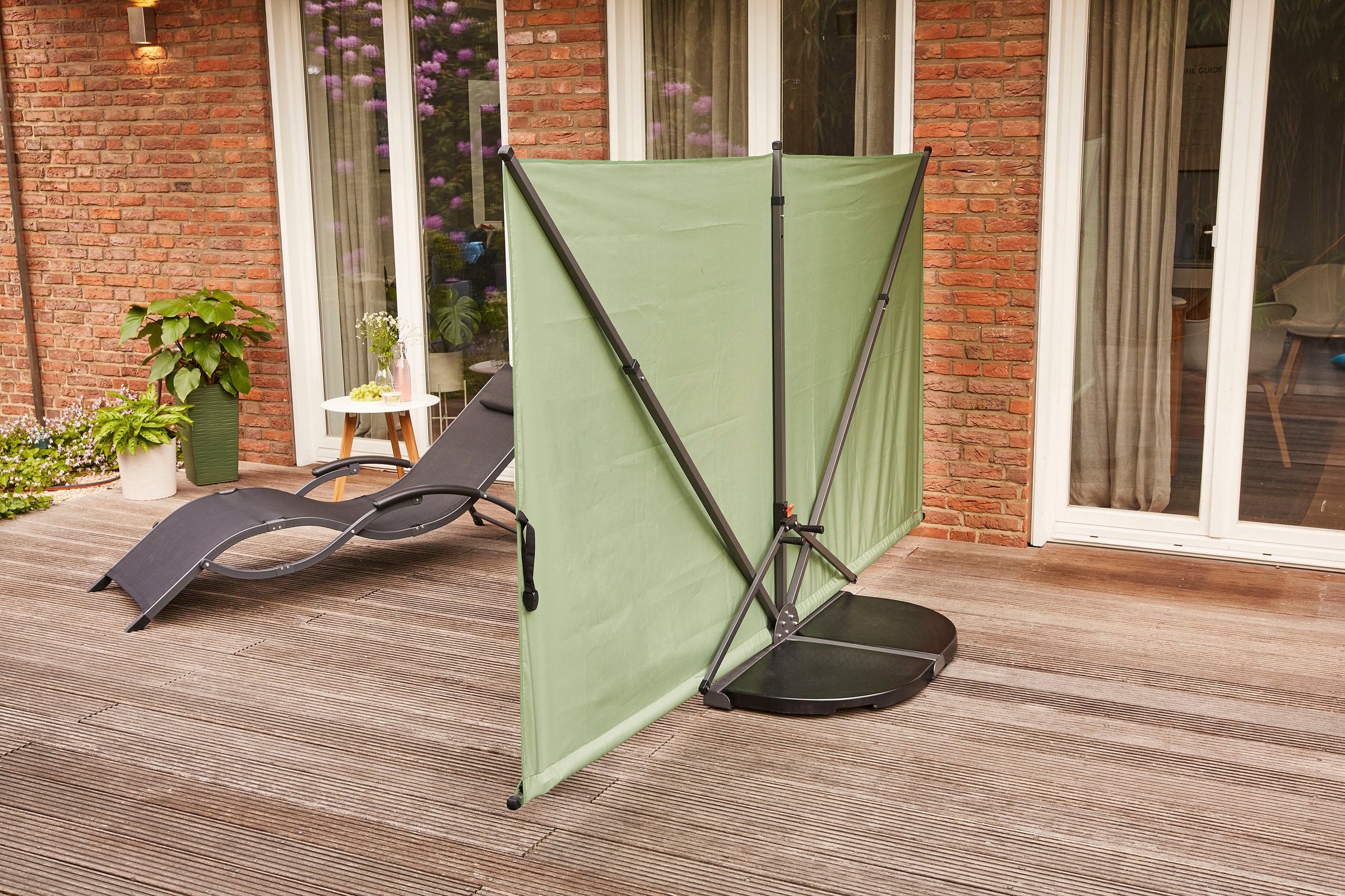 Siena Garden Ampelschirm »Leo N+«, (Set), Ø3m, inkl. 2 Beschwerungsplatten und Schutzhülle