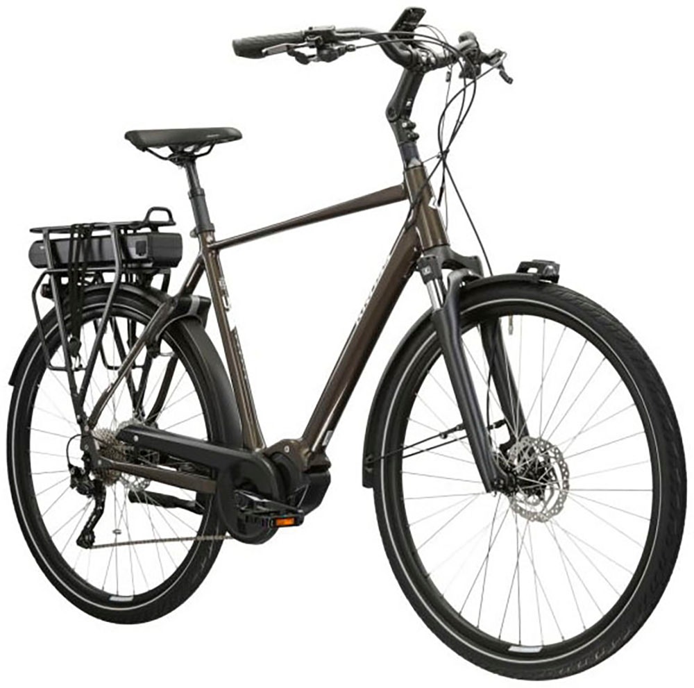 Kross E-Bike »E-Citybike Sentio Hybrid 3.0 28 Zoll braun«, 7 Gang, Shimano, DEORE T6000, Mittelmotor 250 W