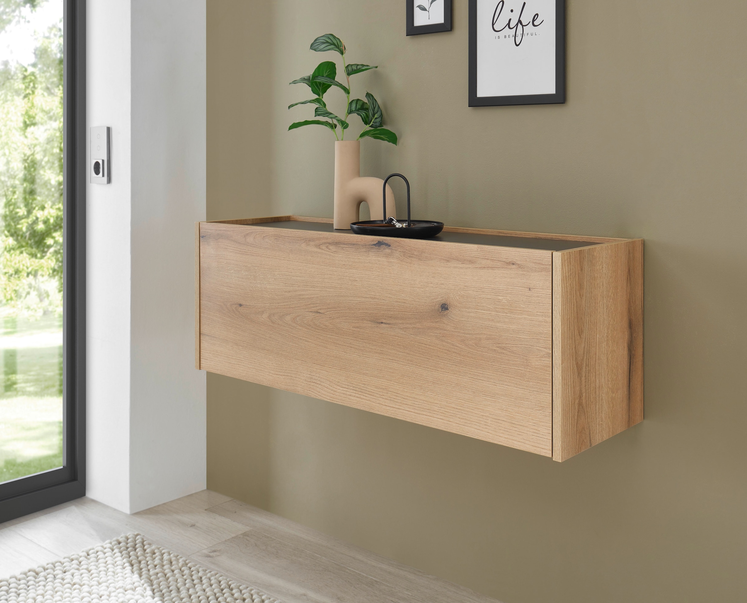 Home affaire Mehrzweckschrank "GiRON/CiTY, Wandgarderobe in vier Farben, Wandschrank" zeitloses Design, Breite 100 cm, großes Fach