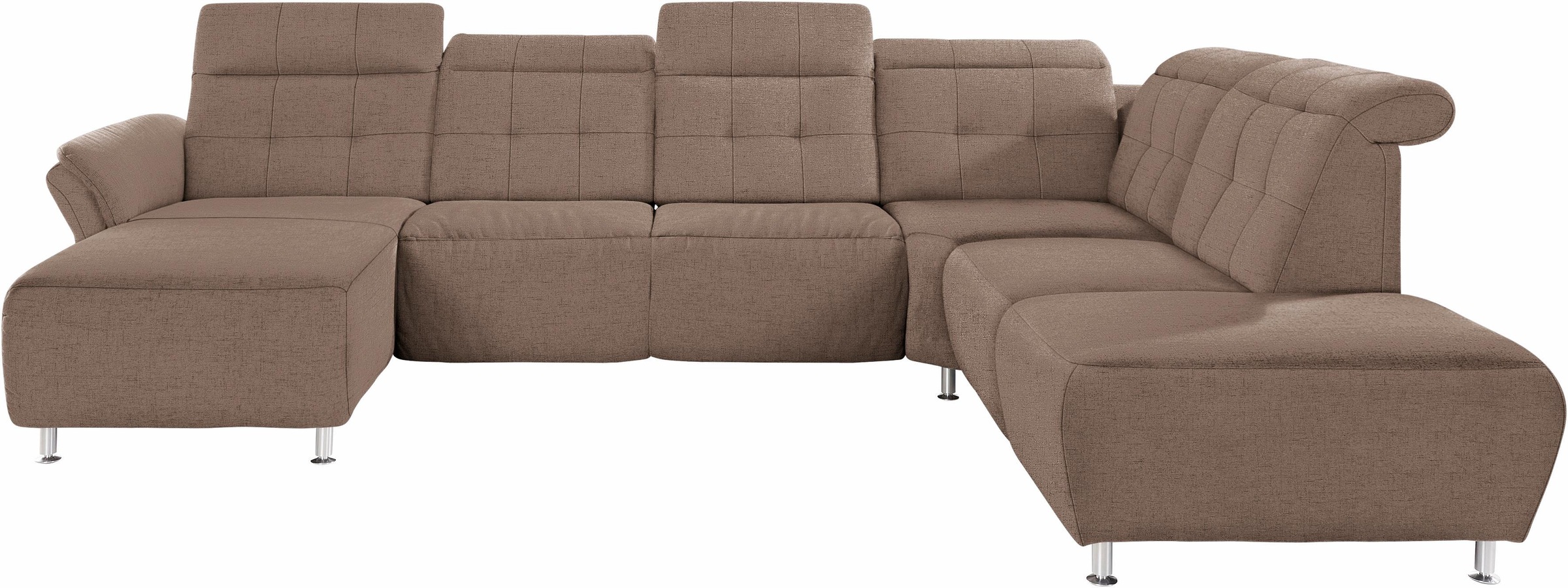 Home affaire Wohnlandschaft "Manhattan U-Form" 2 Sitze mit elektrischer Rel günstig online kaufen