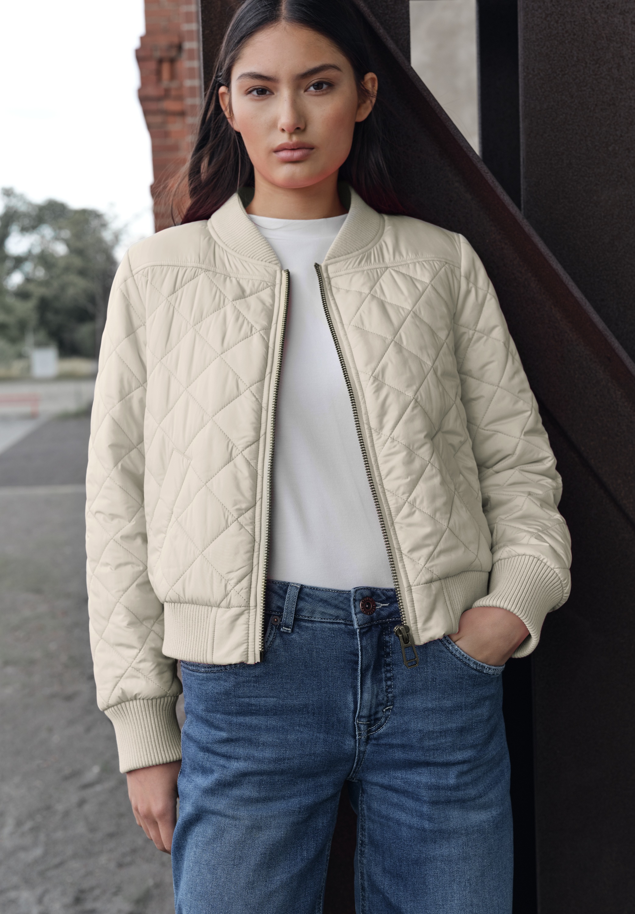 STREET ONE STUDIO Steppjacke ohne Kapuze mit Rundhalsausschnitt