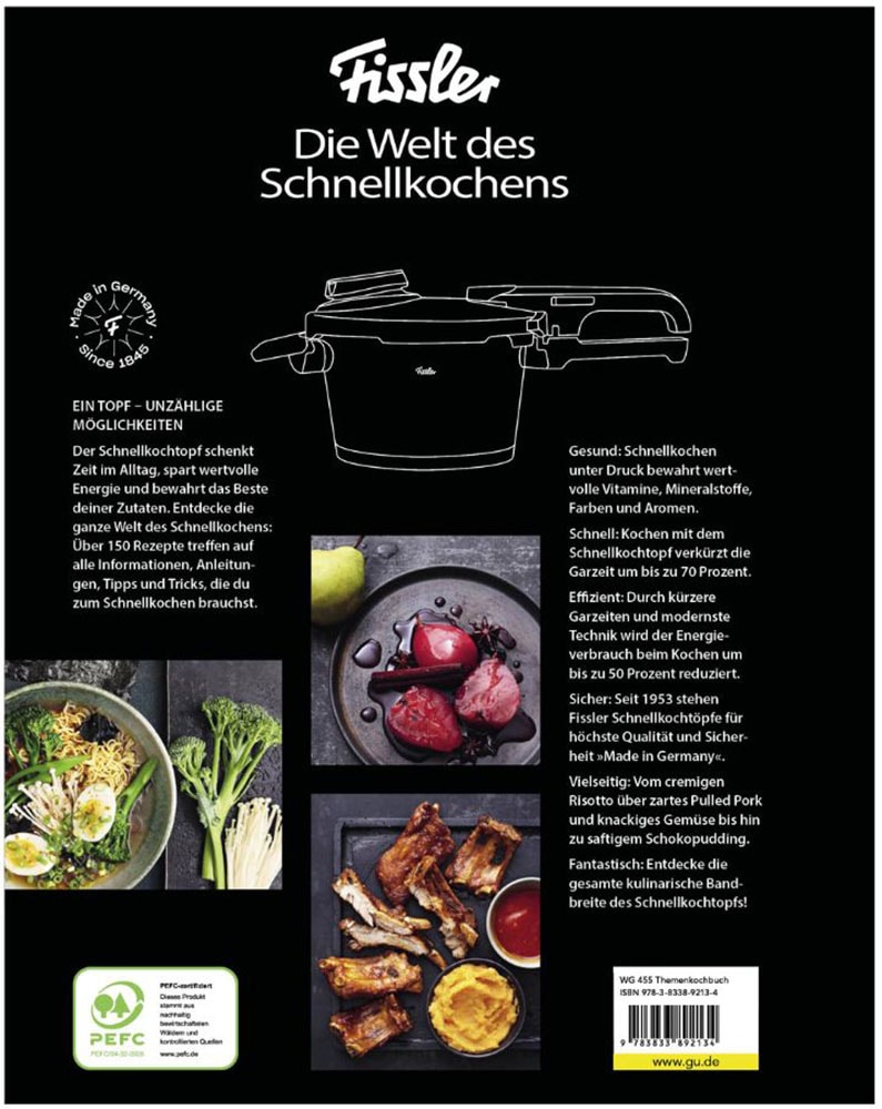 Fissler Kochbuch »Die Welt des Schnellkochens«, (1 St.), Kochen mit dem Schnellkochtopf