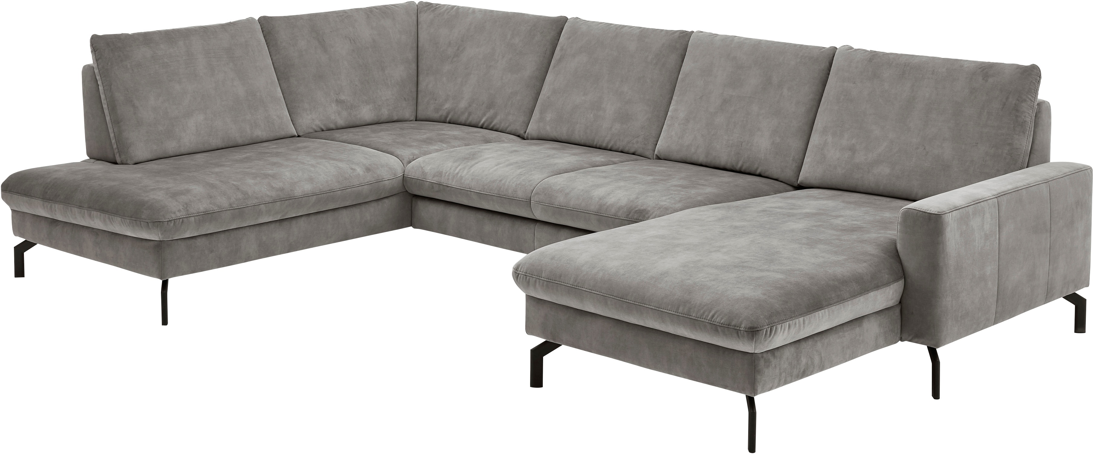 Die PlanBar Wohnlandschaft "ZE-EM20028 U-Form, Breite 332 cm" wahlweise mit Kopfstützen und Sitztiefenverstellung