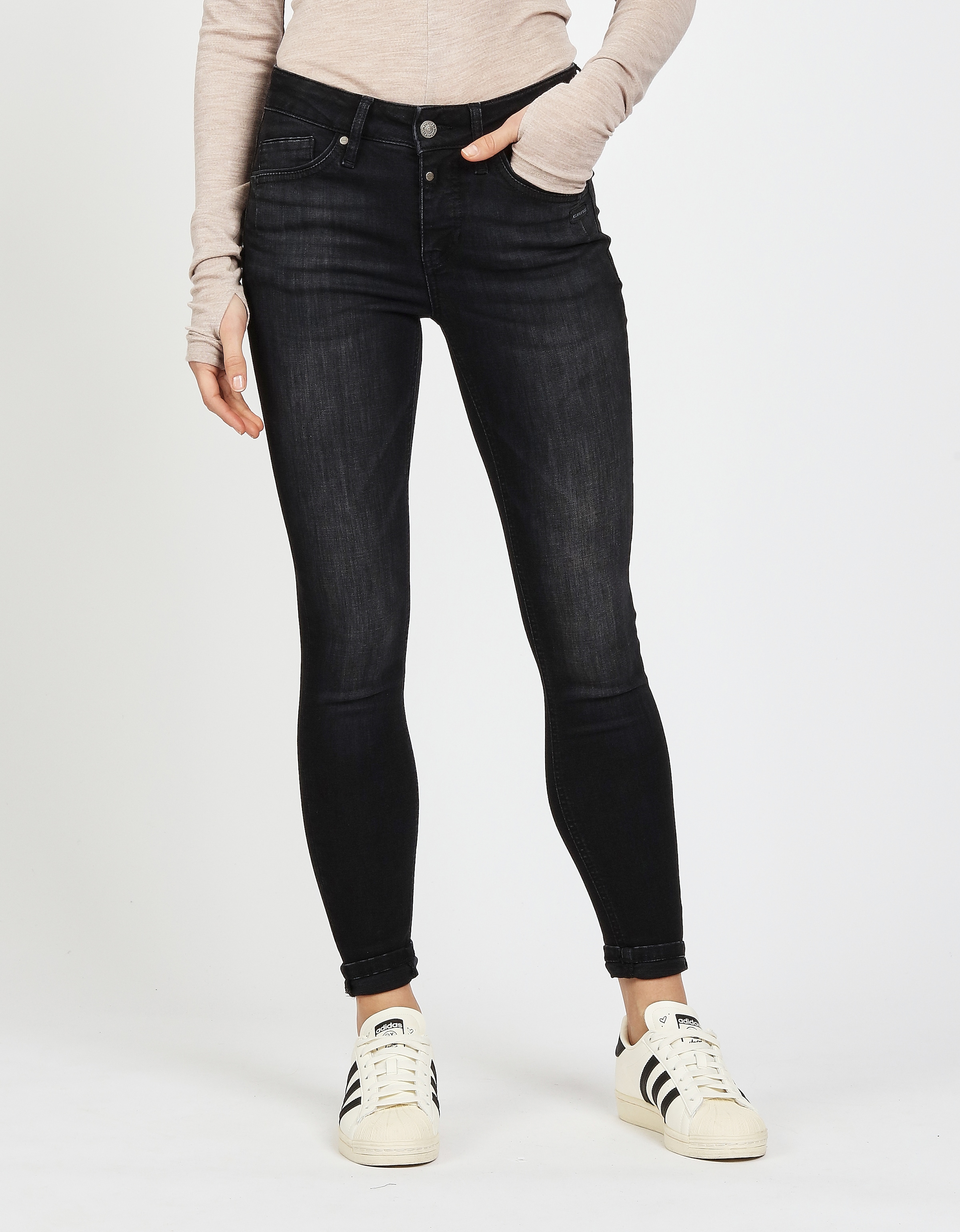 GANG Skinny-fit-Jeans "94LAYLA", mit Used-Effekten günstig online kaufen