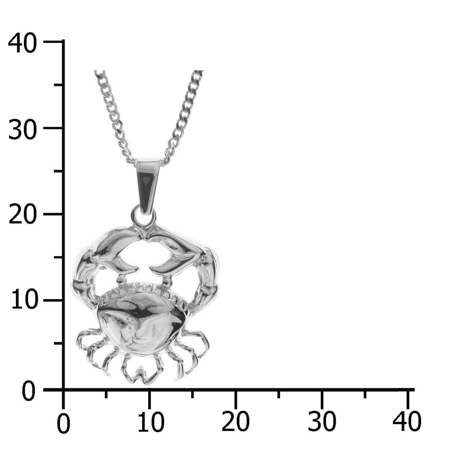 OSTSEE-SCHMUCK Kette mit Anhänger »- Tierkreiszeichen Krebs - Silber 925/000 -,«