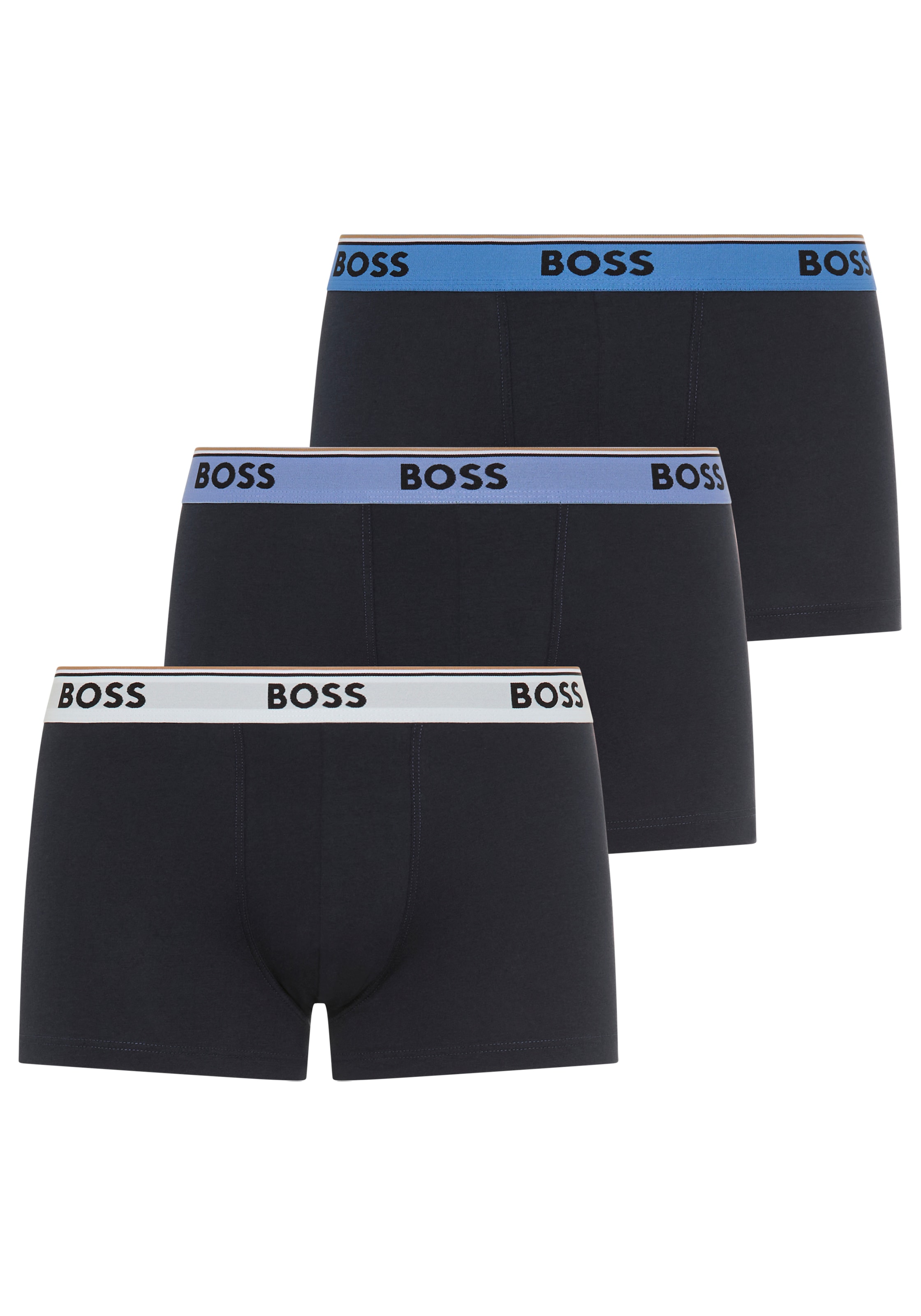 BOSS Packung, 3 Stk. aus Stretch-Baumwolle mit Logo-Bund, mittlere Bundhöhe