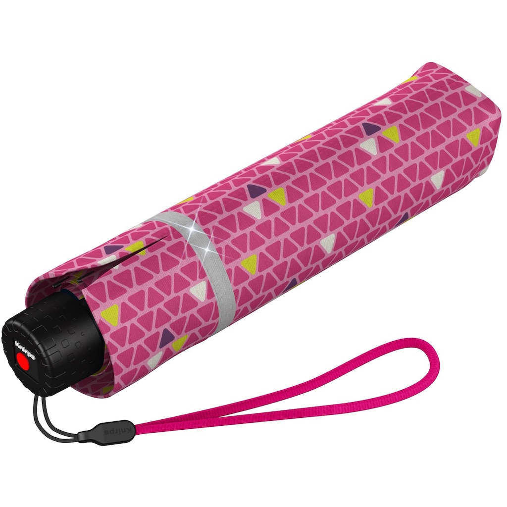 Knirps® Taschenregenschirm »Rookie manual, triple pink reflective«