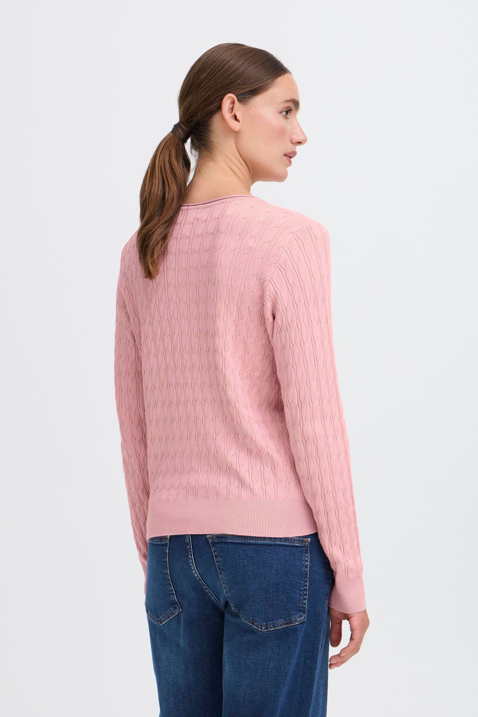 OXMO OXISISSE Damen Rollkragenpullover Rosa XL 3
