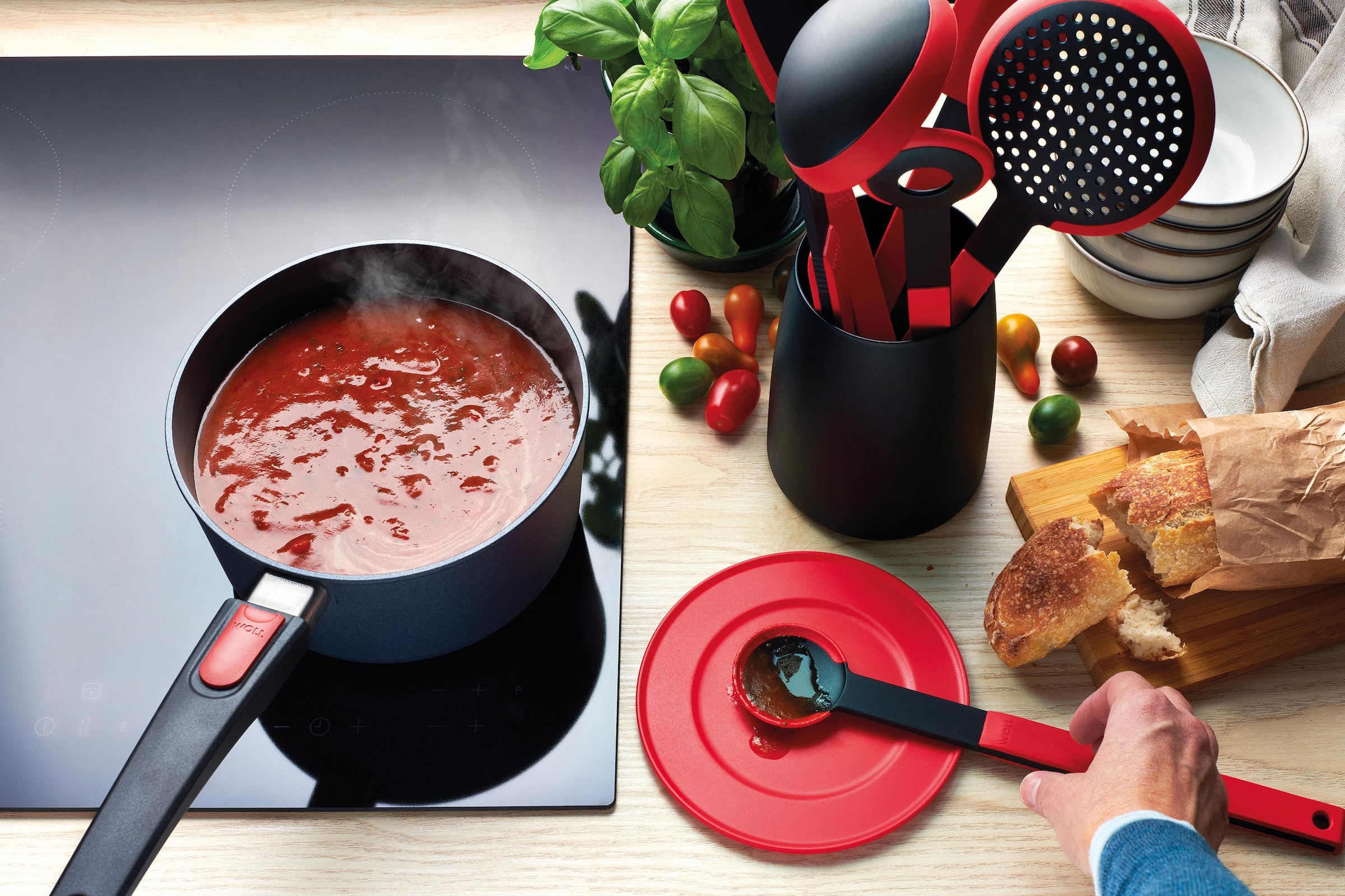 WOLL Kochbesteck-Set »Cook it«, (Set, 5 tlg.), aus hochwertigem Kunststoff und Silikon