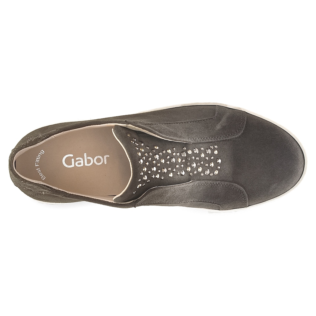 Gabor Slip-On Sneaker, mit glänzenden Nieten besetzt