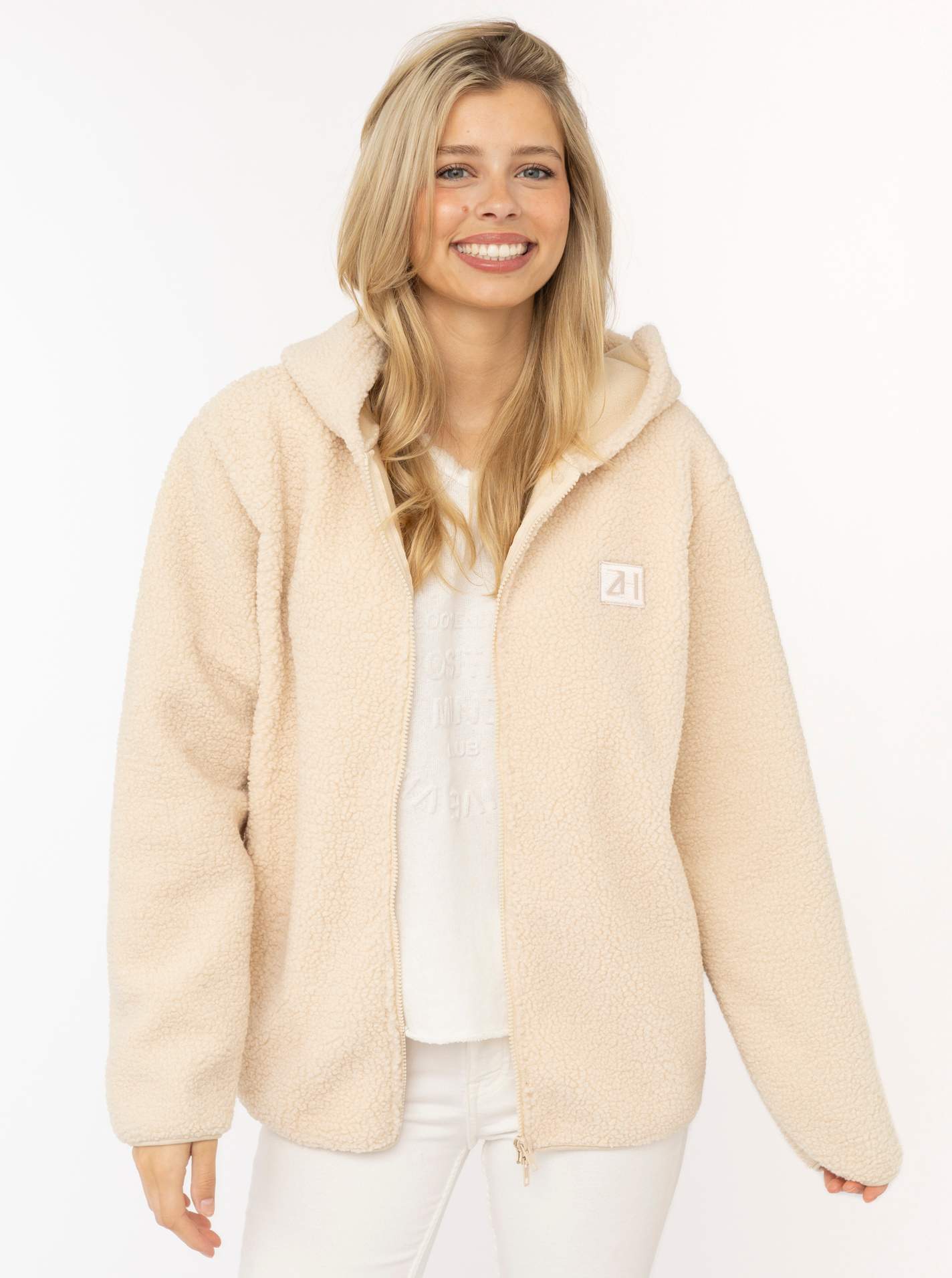 Zwillingsherz Kapuzensweatjacke ""Hoody Zip"" durchgehender Reißverschluss, Kapuze, großes Logo hinten