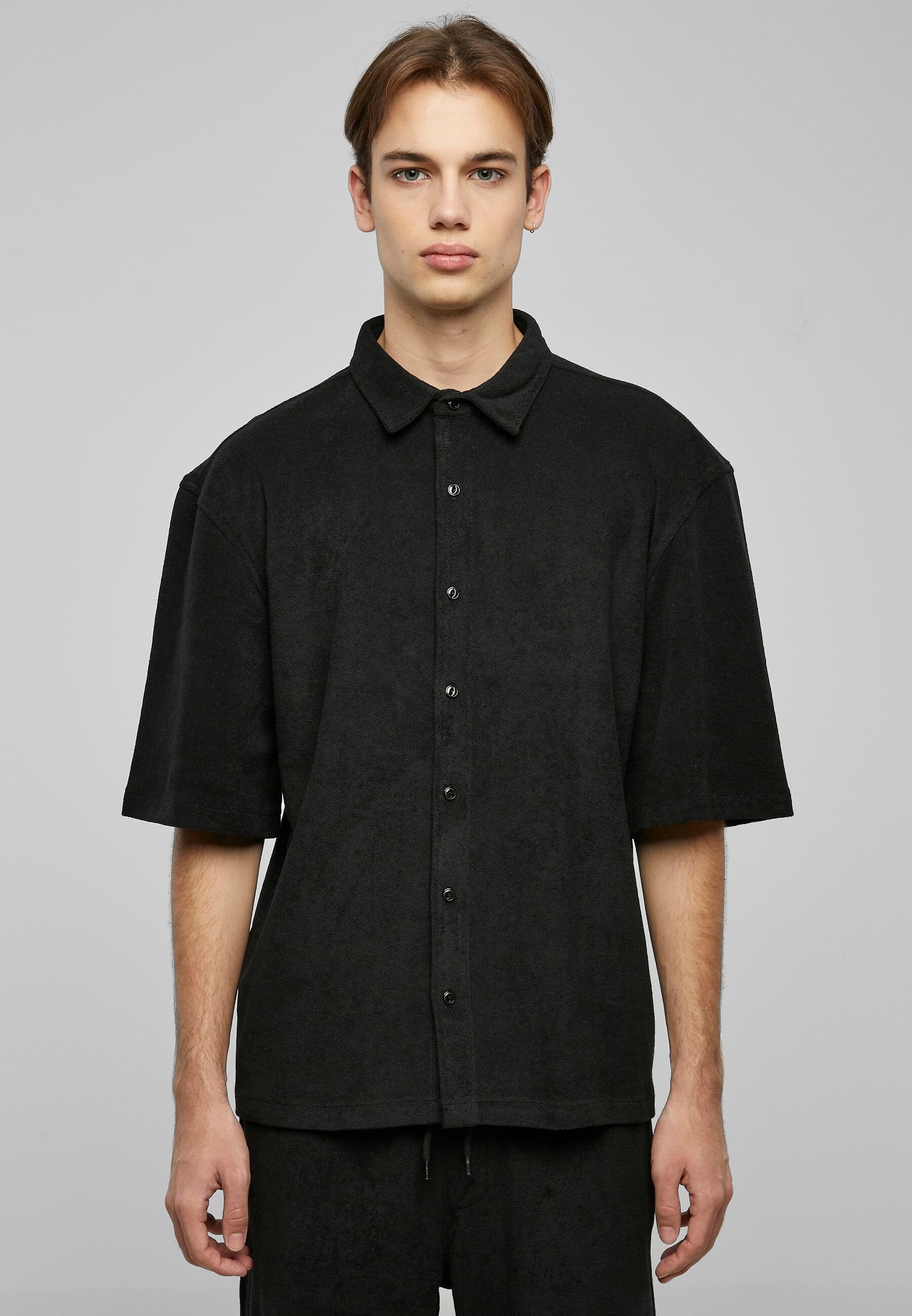 URBAN CLASSICS Langarmshirt »Herren Boxy Towel Shirt«, (1 tlg.)