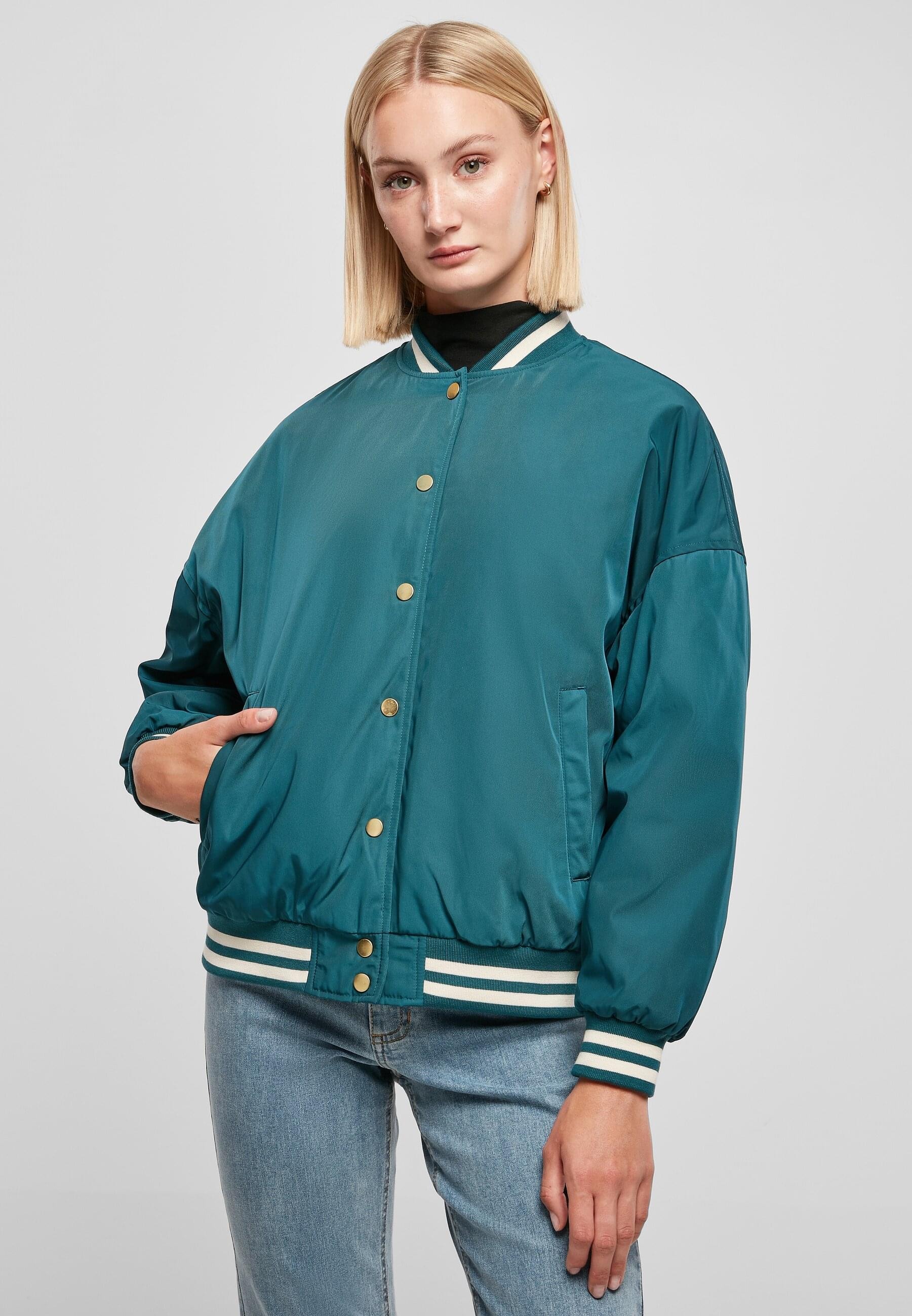 CLASSICS College Jacket«, | für BAUR ohne kaufen St.), Oversized Sommerjacke Ladies URBAN »Damen Kapuze (1 Recycled