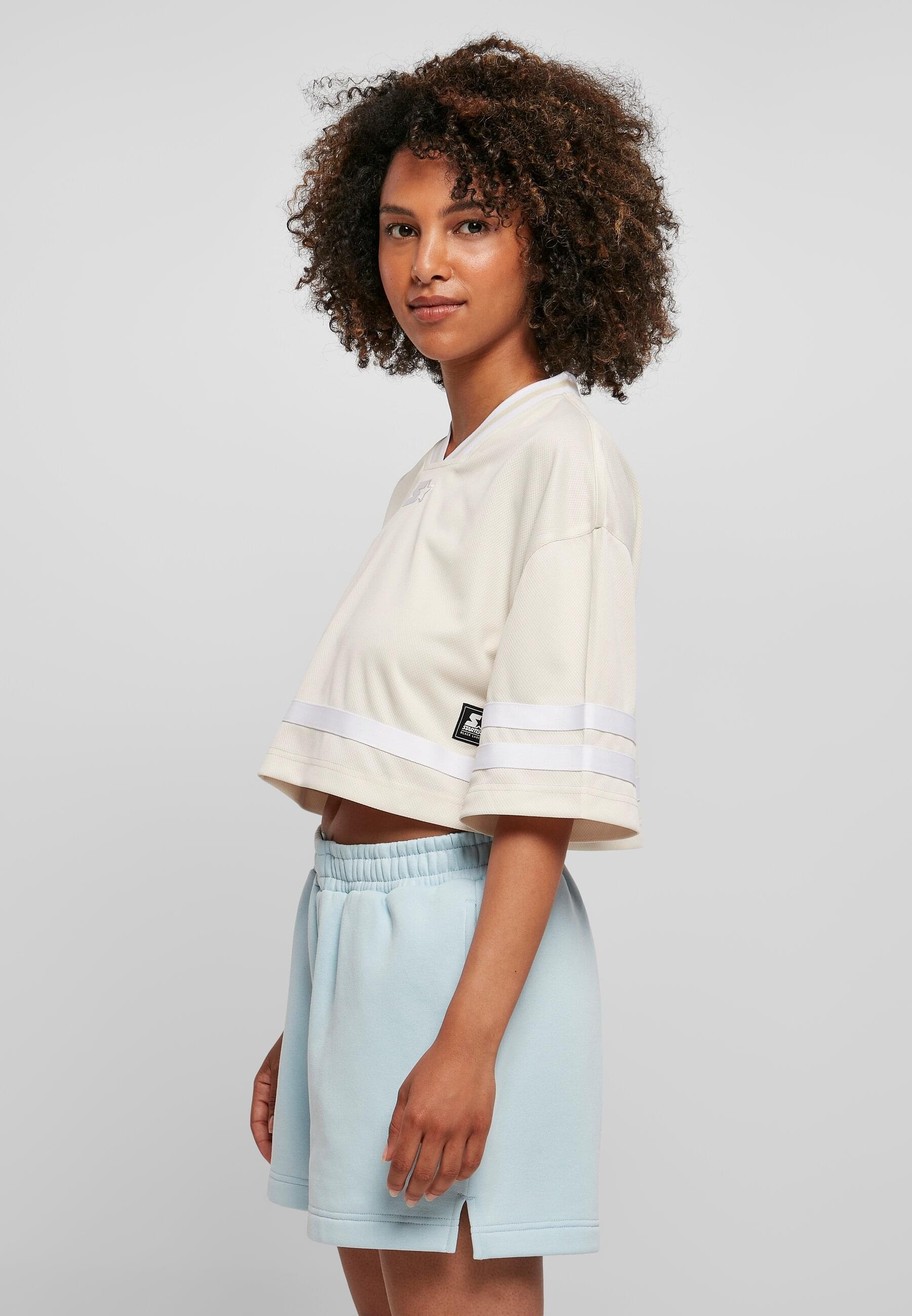 Starter Black Label Kurzarmshirt »Starter Black Label Damen Ladies Starter Cropped Mesh Jersey«, (1 tlg.)