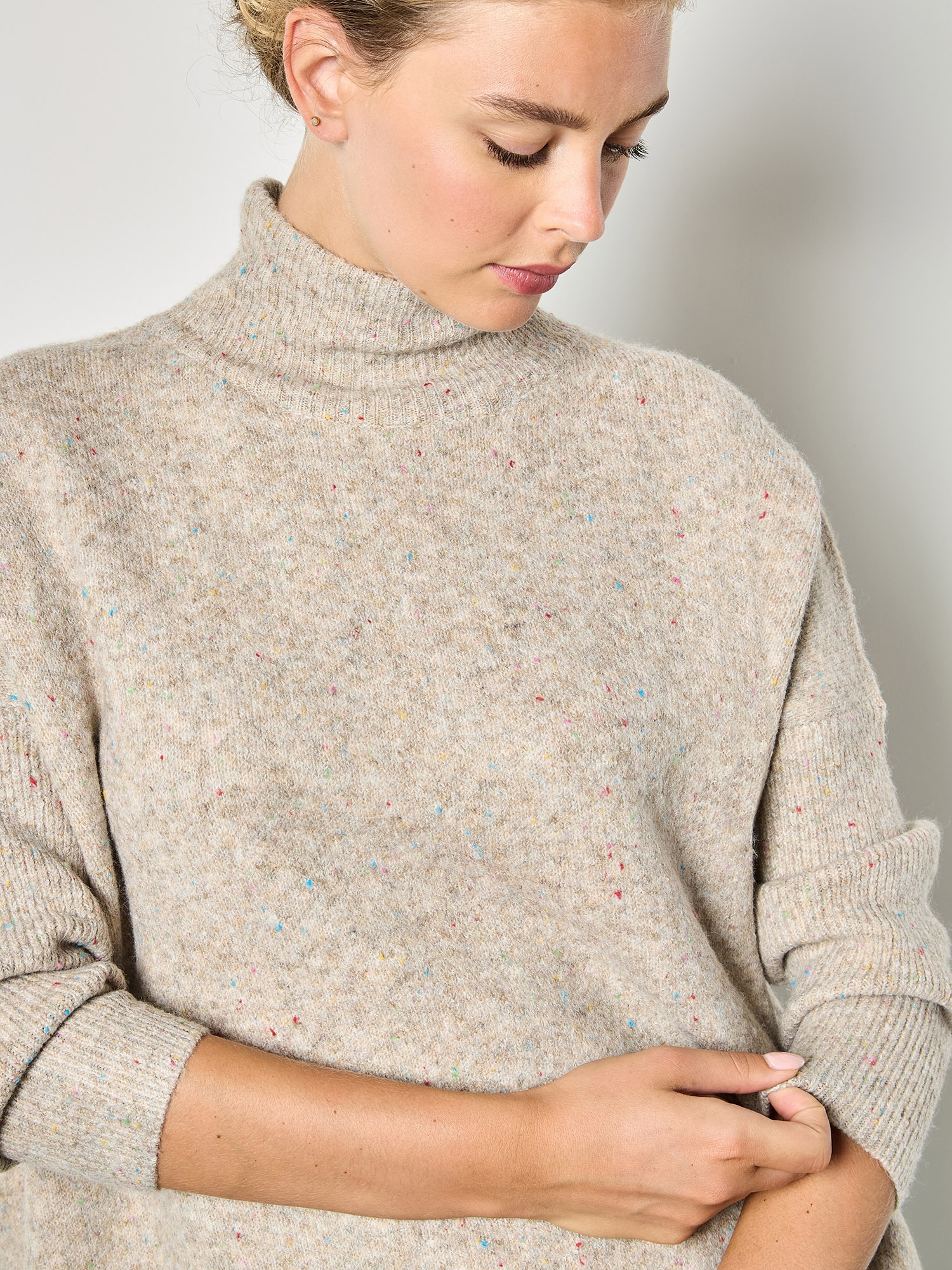 Apricot Rollkragenpullover »Apricot Regenbogenfleck-Cape-Pullover«