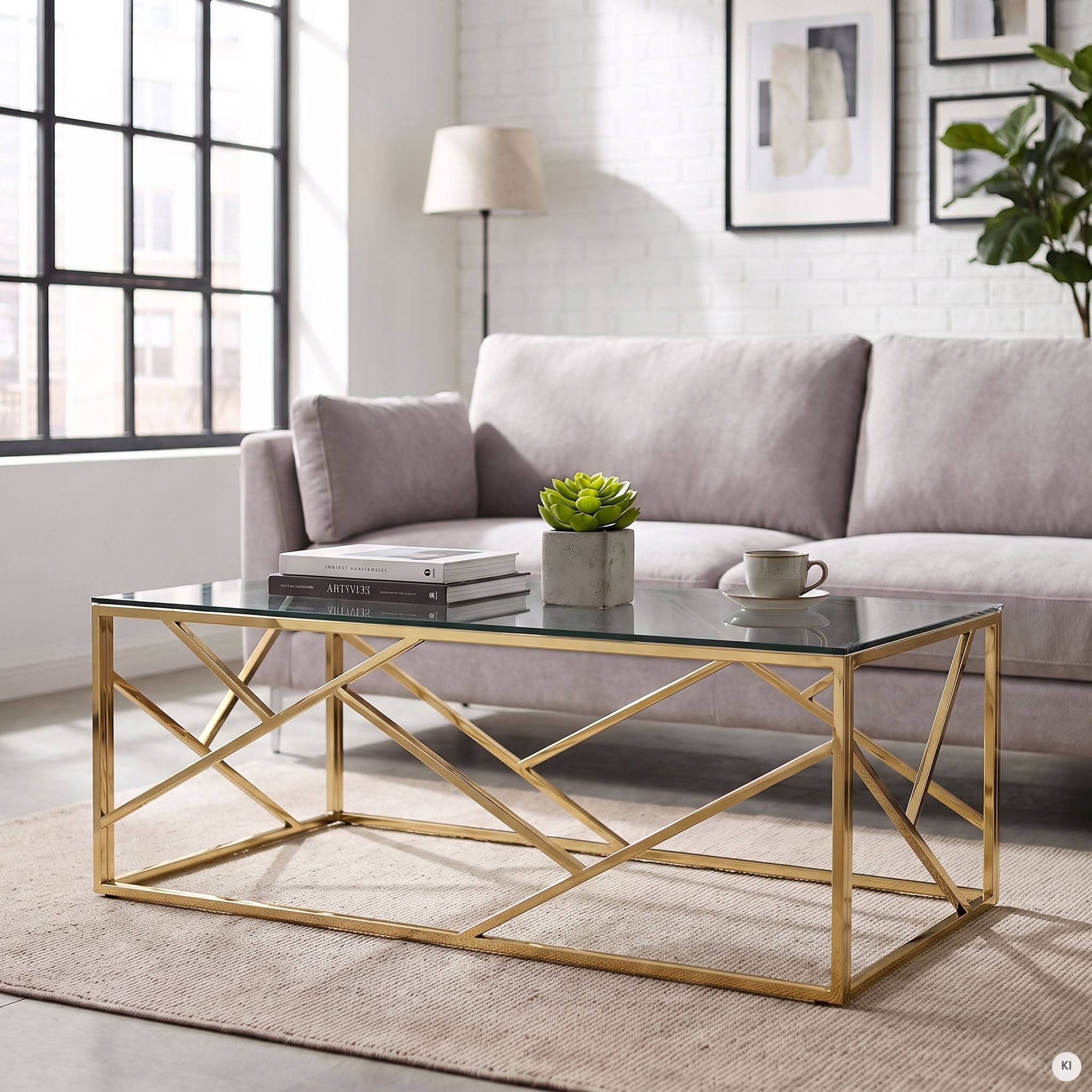 SalesFever Couchtisch »Glastisch mit stilvoller Eleganz« Edelstahlgestell - rostfrei und langlebig