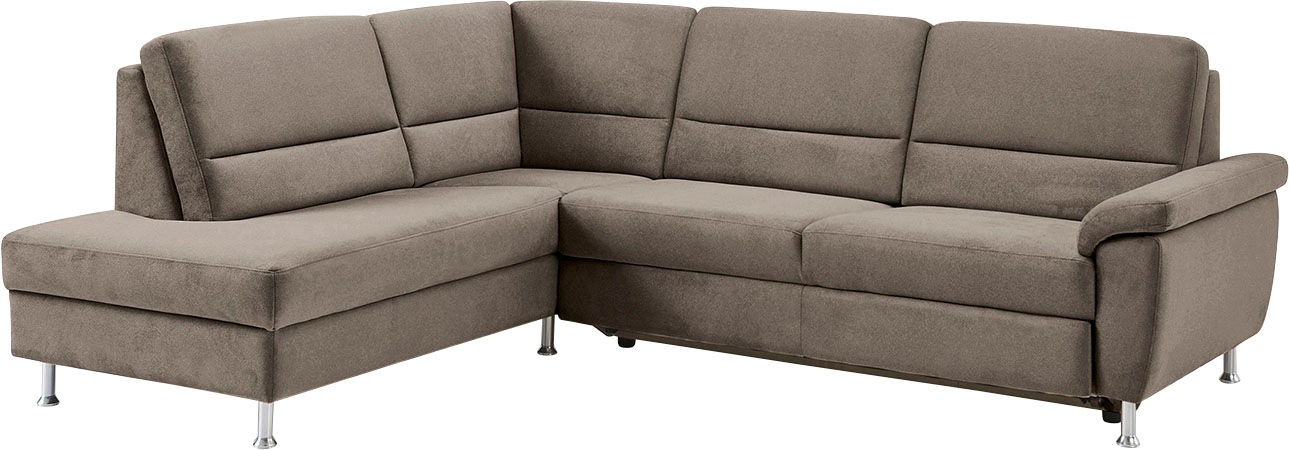 CALIZZA INTERIORS Ecksofa »Onyx L-Form«, Ottomane links oder rechts, wahlweise mit Bettfunktion, Breite 257 cm