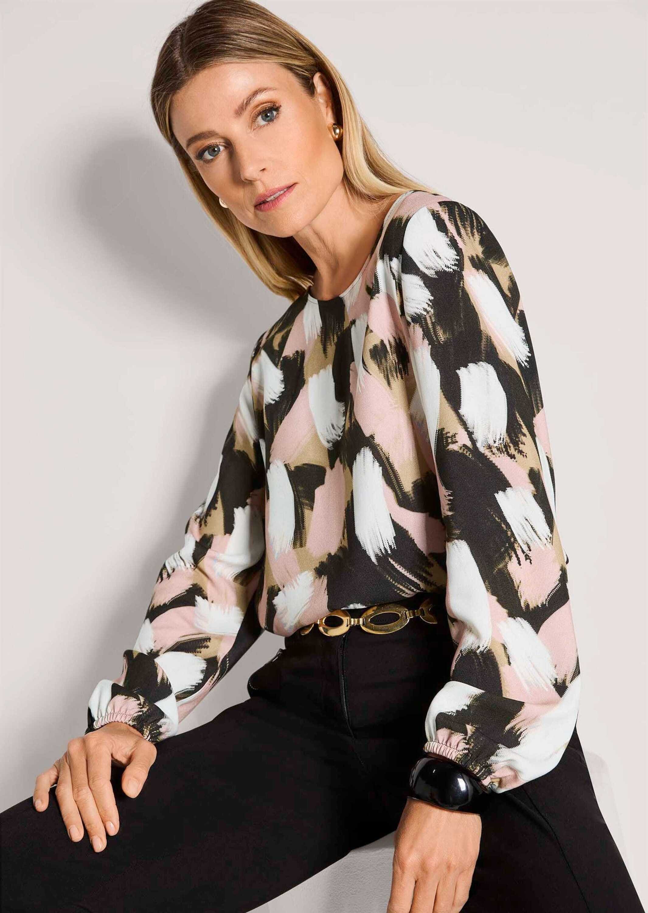 MADELEINE Schlupfbluse »Blusenshirt Viskosebluse mit Unikat-Print«