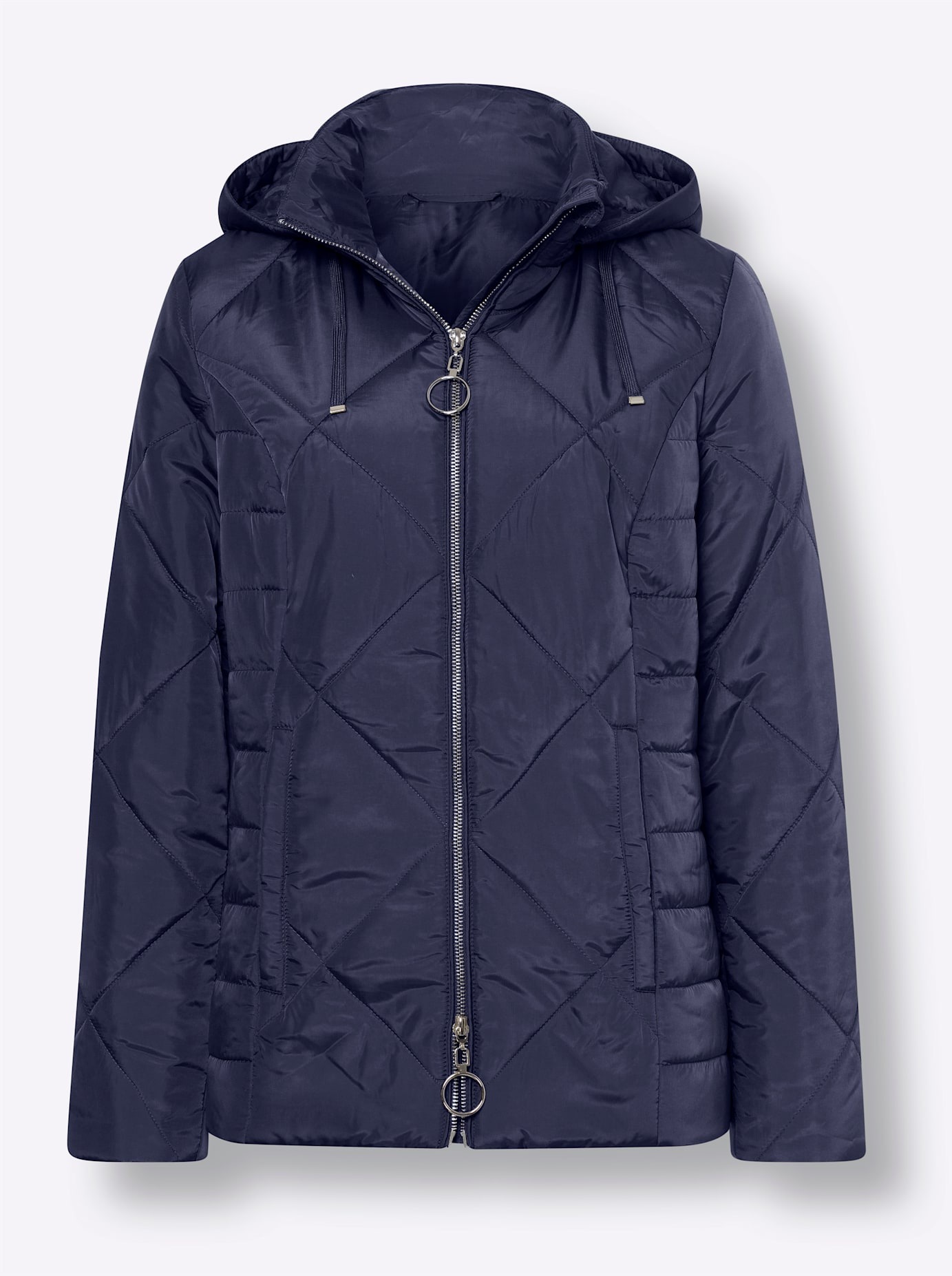 Steppjacke HEINE, Damen, Gr. 40, blau (marine), 100% Polyester, Wattierung:100% Polyester, unifarben, Jacken Steppjacke 3