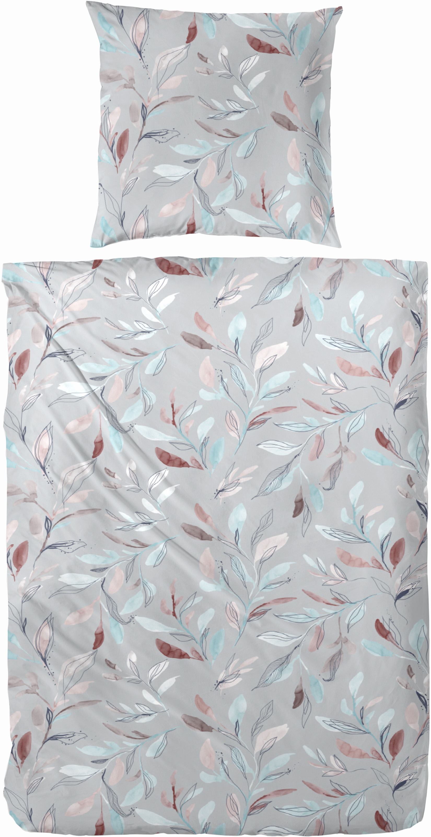 Primera Bettwäsche "Edelflanell Bettwäsche "Leavery"" 2 Stk. tlg. Mit abstr günstig online kaufen