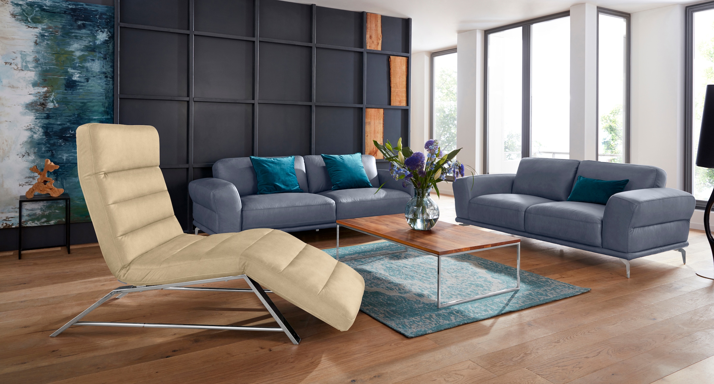 W.SCHILLIG Relaxliege »daily dreams« Funktionsliege wahlweise mit Motor, Gestell Chrom, Breite 65 cm