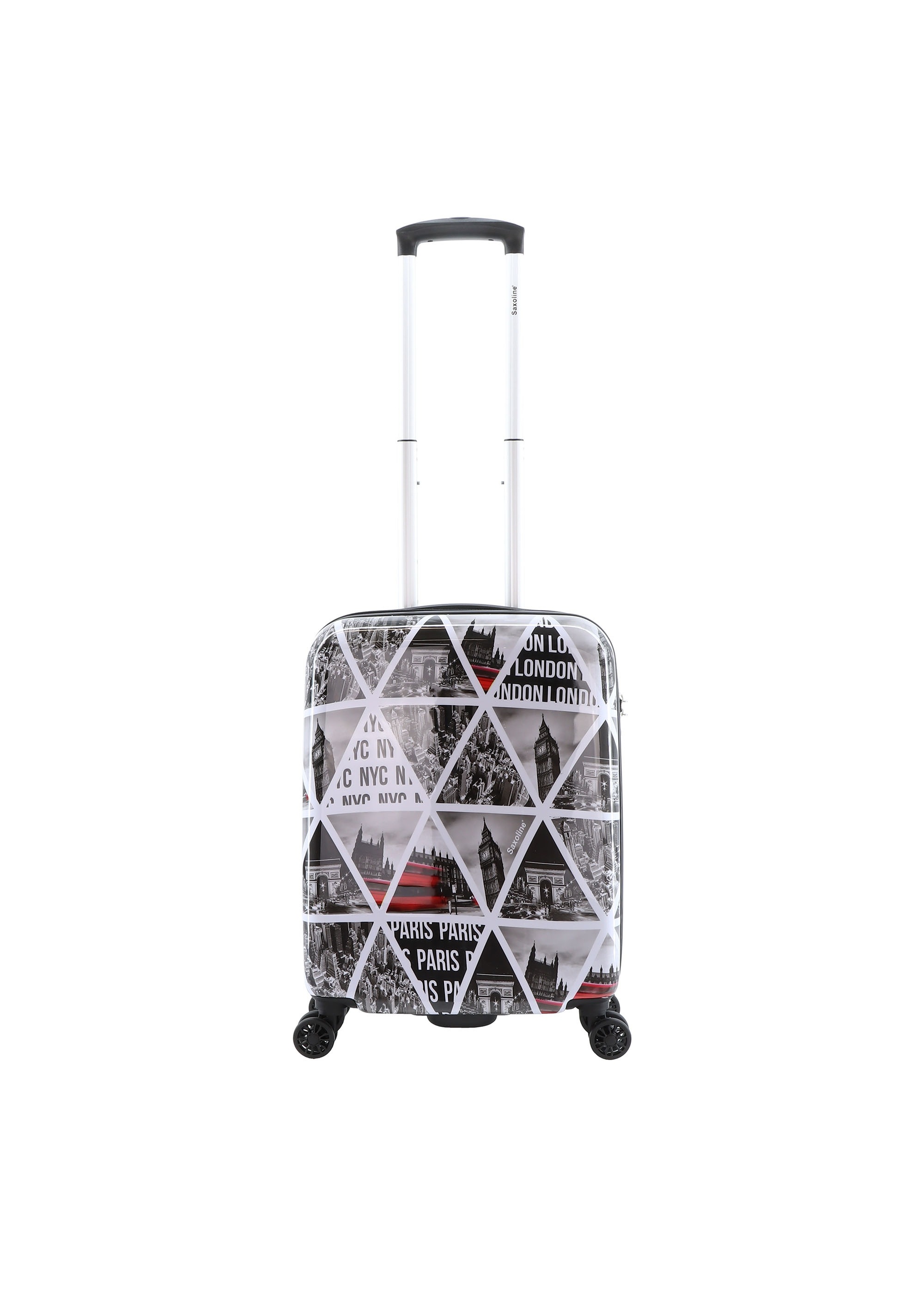 Saxoline Koffer "Cities" mit voll integriertem Aluminium-Trolley-System