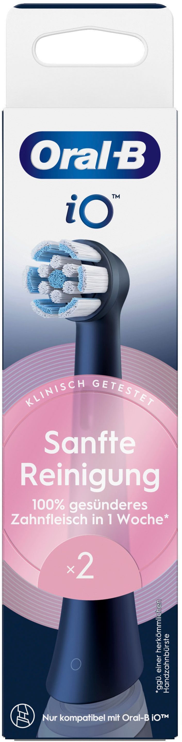 Oral-B Aufsteckbürsten »Oral-B iO Sanfte Reinigung«, fortschrittliche Plaque-Entfernung, für empfindliches Zahnfleisch