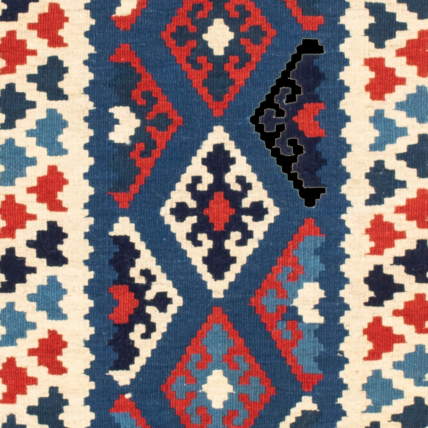 morgenland Wollteppich »Kelim - Oriental quadratisch - 102 x 102 cm - mehrfarbig«, quadratisch, Wohnzimmer, Einzelstück