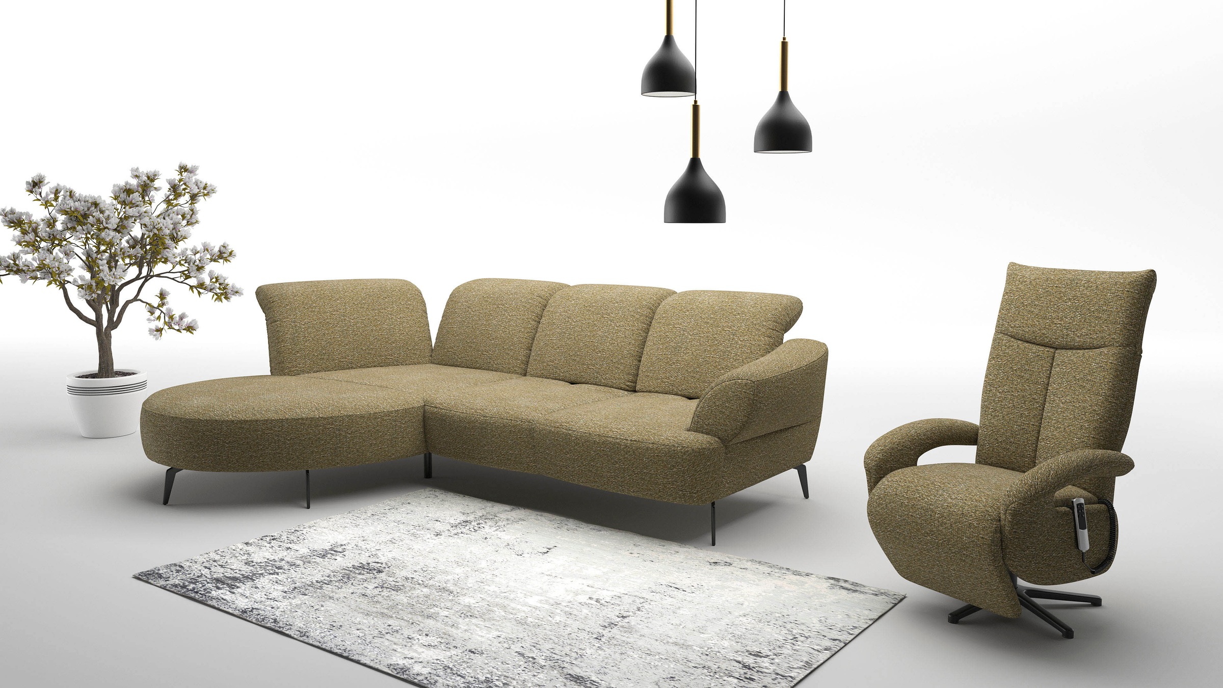 sit&more Ecksofa »Dance«, inkl.System Click&Seat und Sitztiefenverstellung