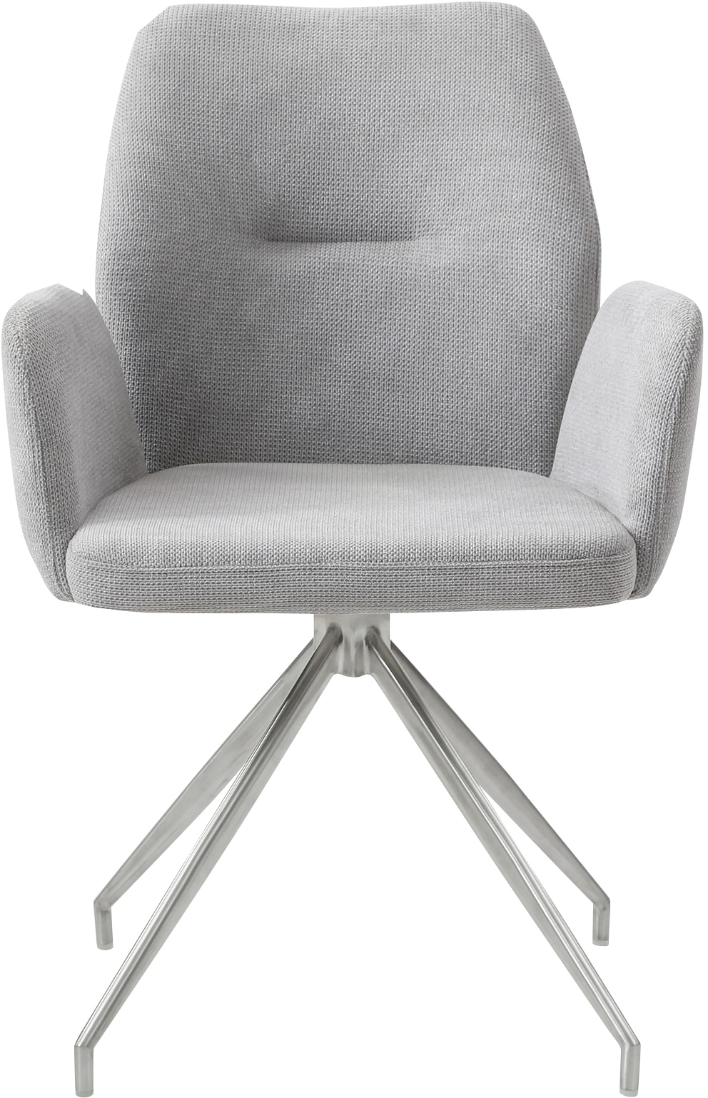 SalesFever Essgruppe, (Set, 5 tlg.), Tischplatte mit echter Baumkante, Gestell aus rostfreiem Edelstahl