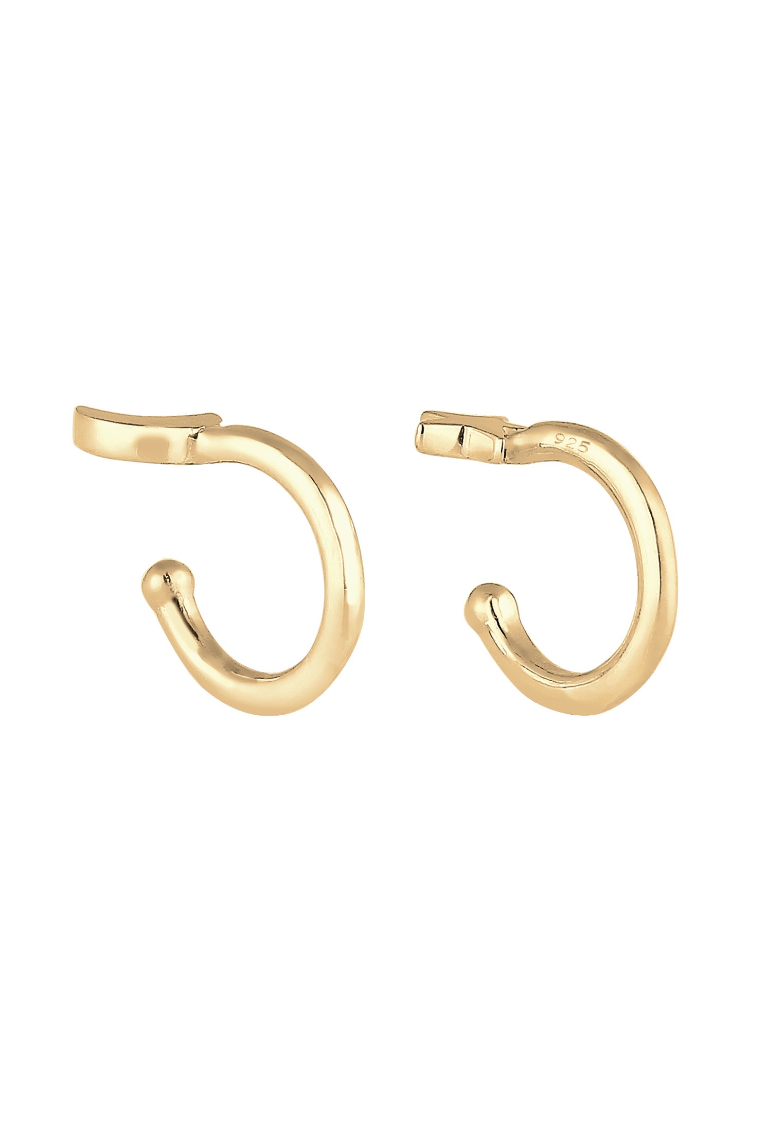Elli Paar Ohrhaken »Earcuff Klemme Halbmond Stern Astro 925 Silber«
