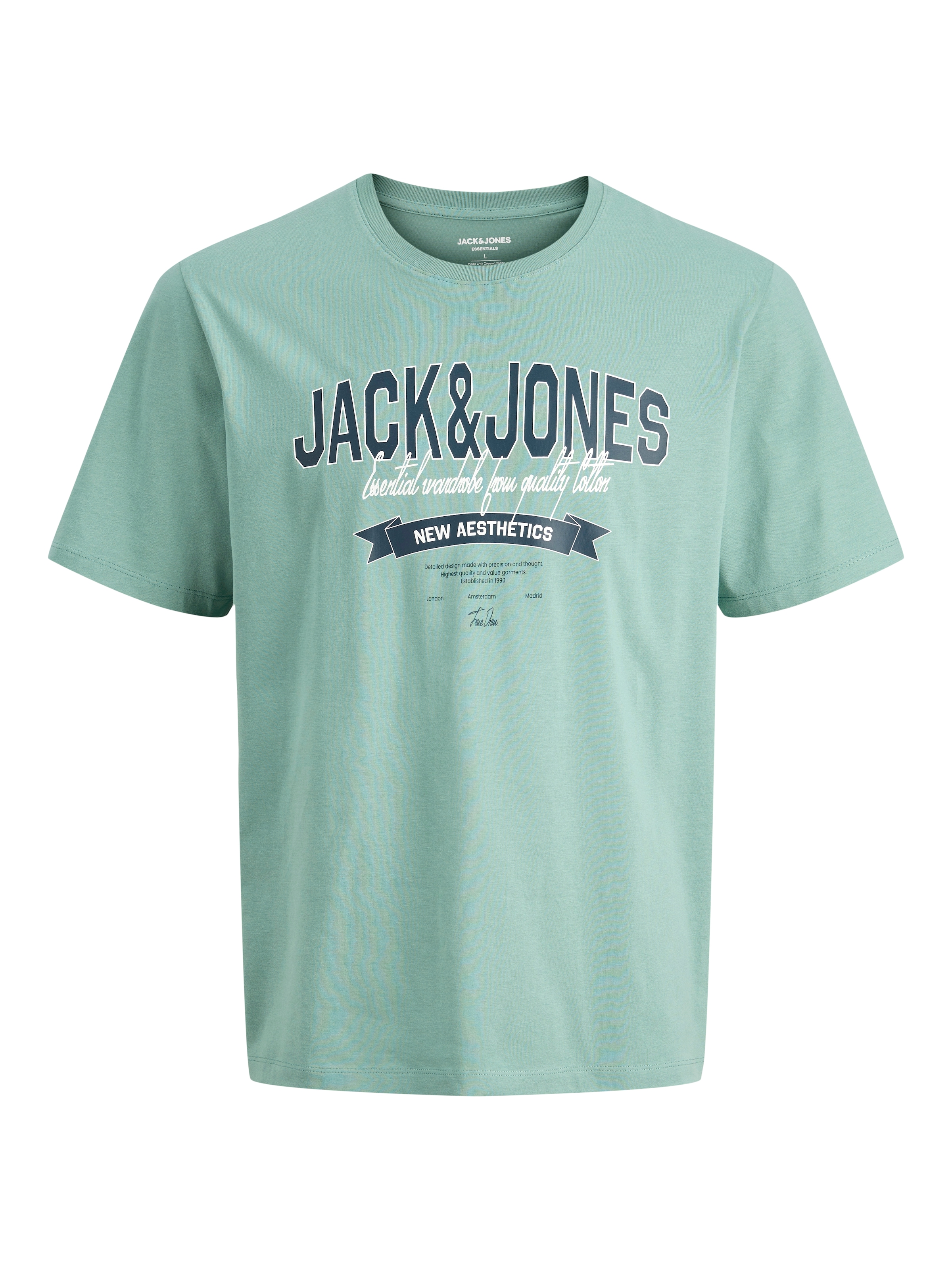 Jack & Jones PlusSize Rundhalsshirt "Jjelogo Tee Ss O-Neck 2 Col SS26 Sn Pls" Mit Auffälligem Print