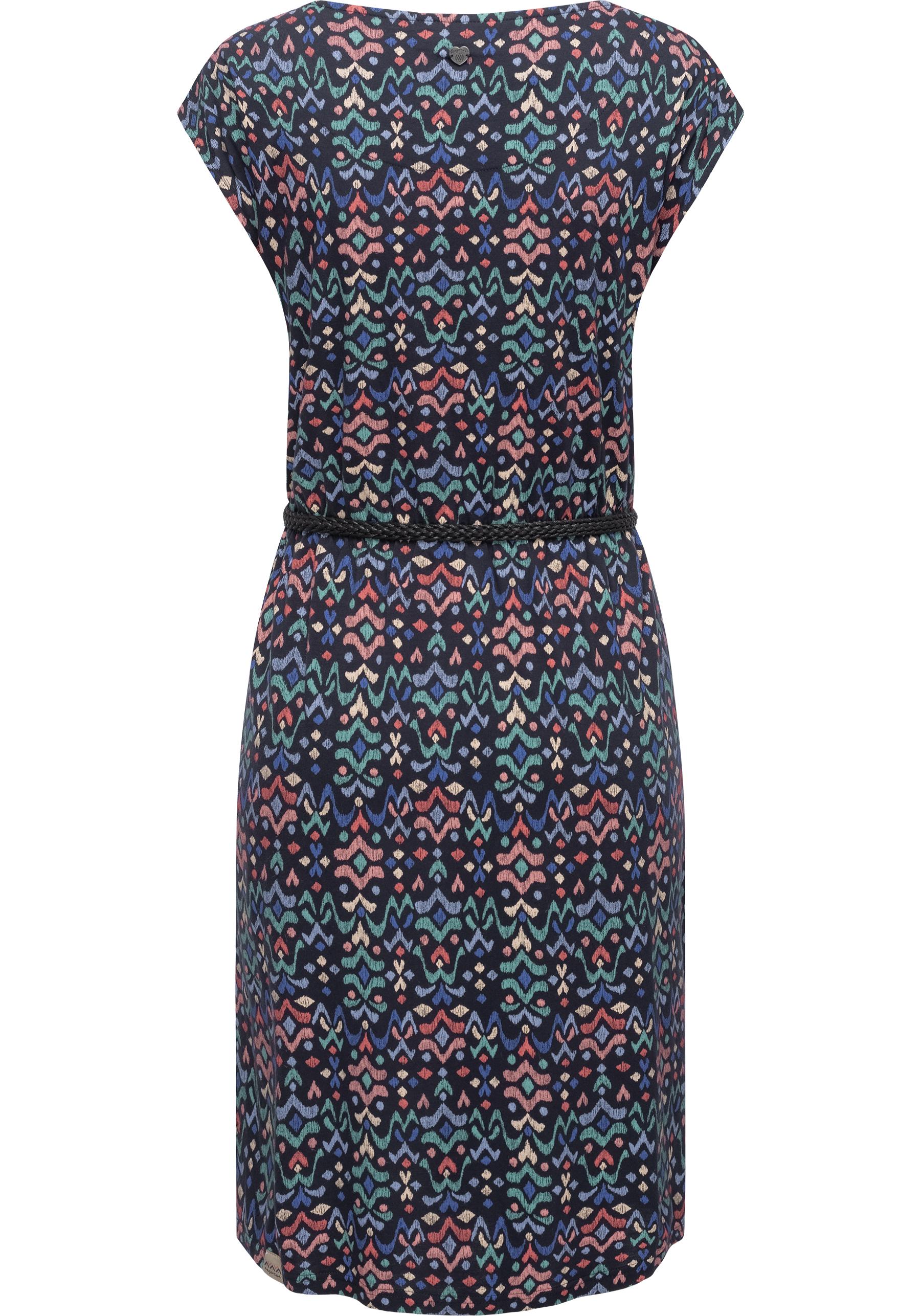 Thumbnail - Ragwear Shirtkleid "Lilithe Ikat" Eingrifftaschen stylisches Damen Sommerkleid mit Taillengürtel