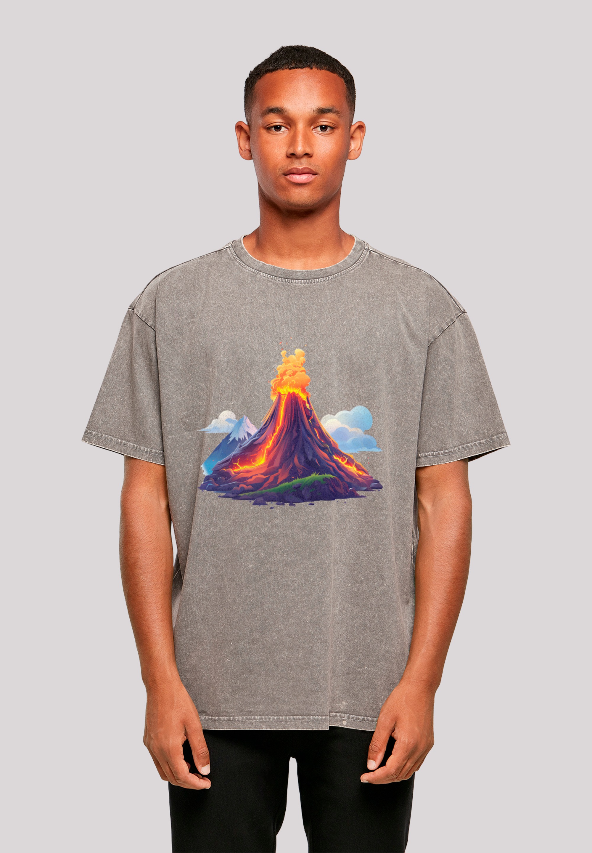 F4NT4STIC T-Shirt »Vulkanausbruch« Premium Qualität