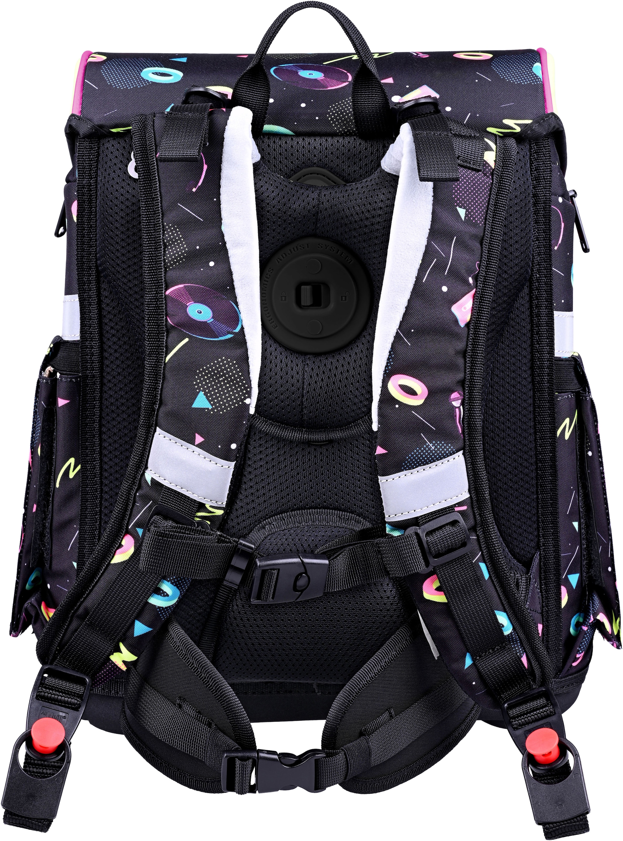 McNeill Schulranzen »Primo, inkl. Etui, Turnbeutel,« Reflektierende Streifen auf den Schultergurten;Retroreflektierende Flächen