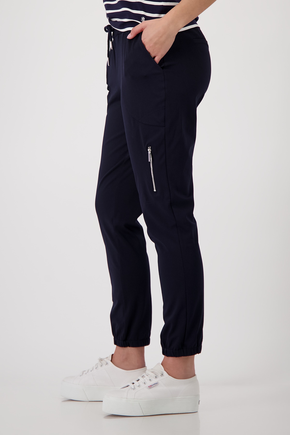 Monari Jogger Pants »Hose Jill Basic«  Regular fit mit Reißverschlusstasche
