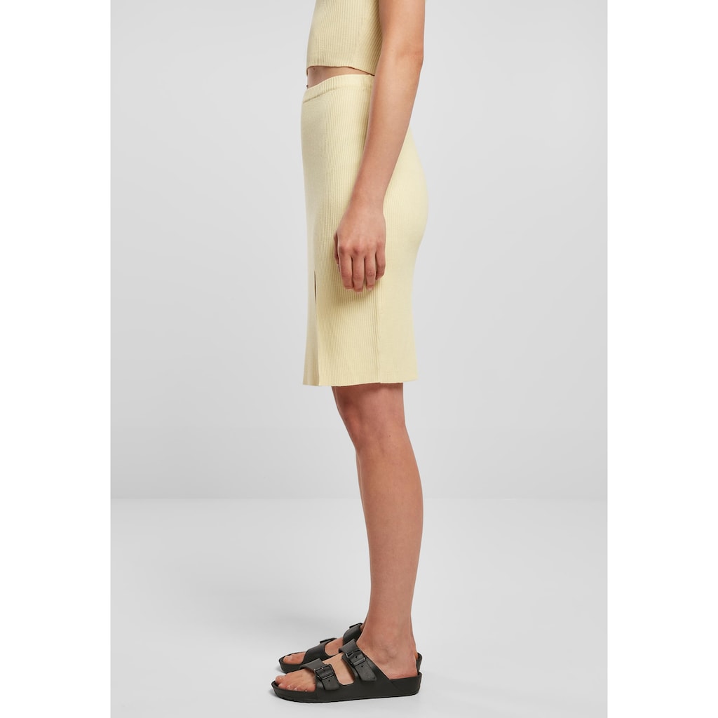 URBAN CLASSICS Sommerrock »Urban Classics Damen Ladies Rib Knit Skirt«, (1 tlg.)