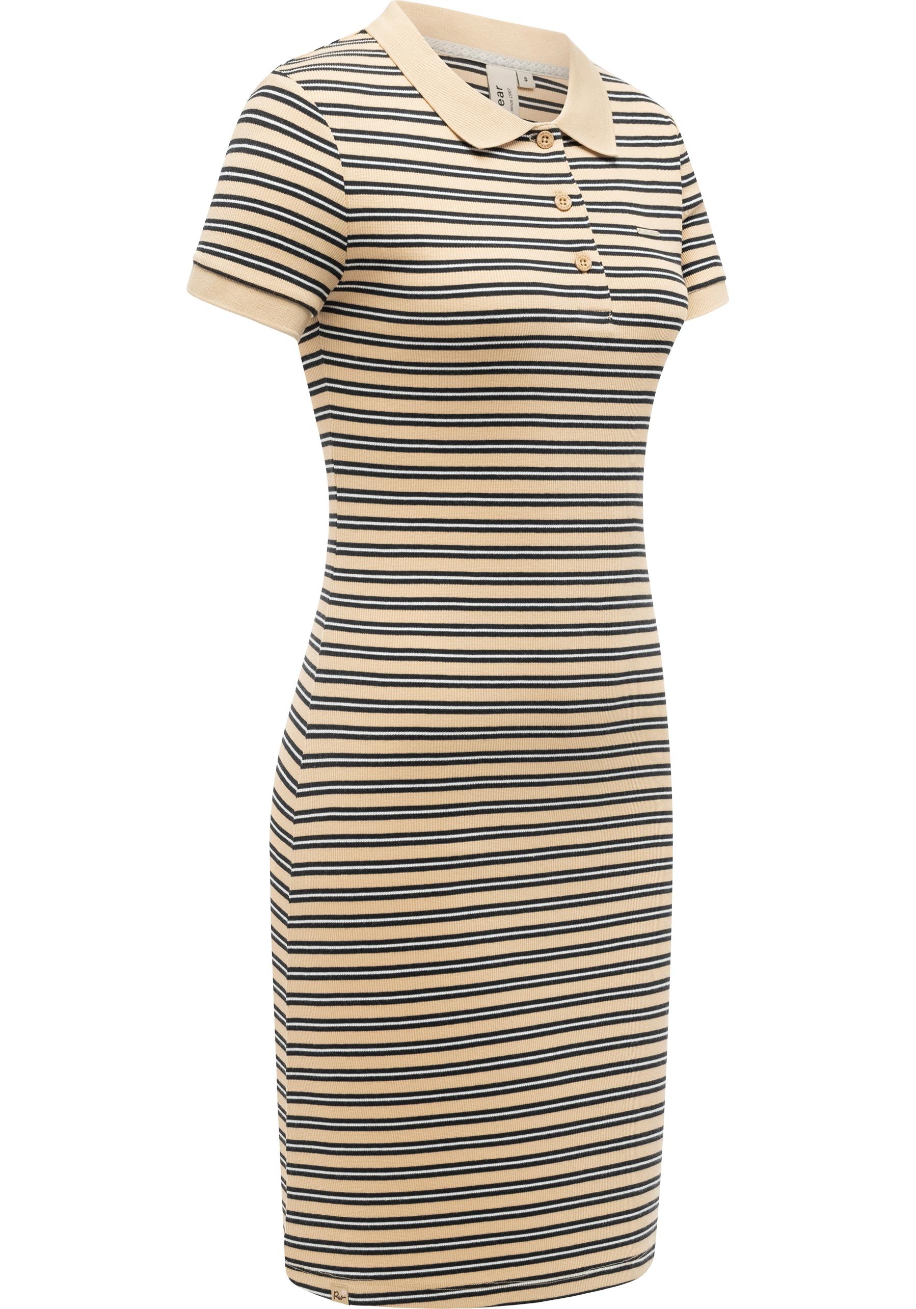 Ragwear A-Linien-Kleid »Colaro Stripes Dress YOUMODO« Ohne Taschen Gestreiftes Damen Minikleid mit Hemdkragen