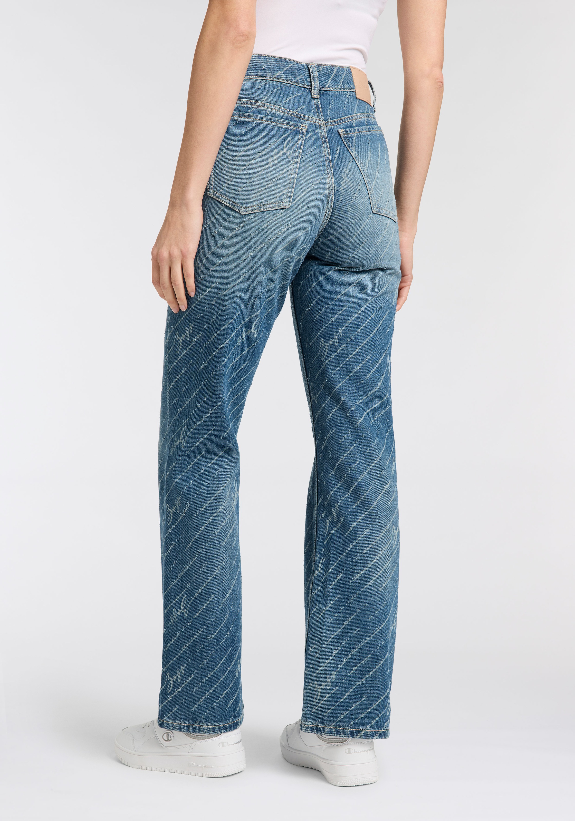 BOSS ORANGE Straight-Jeans "Ada High Rise Slim Premium Damenmode", mit All- günstig online kaufen