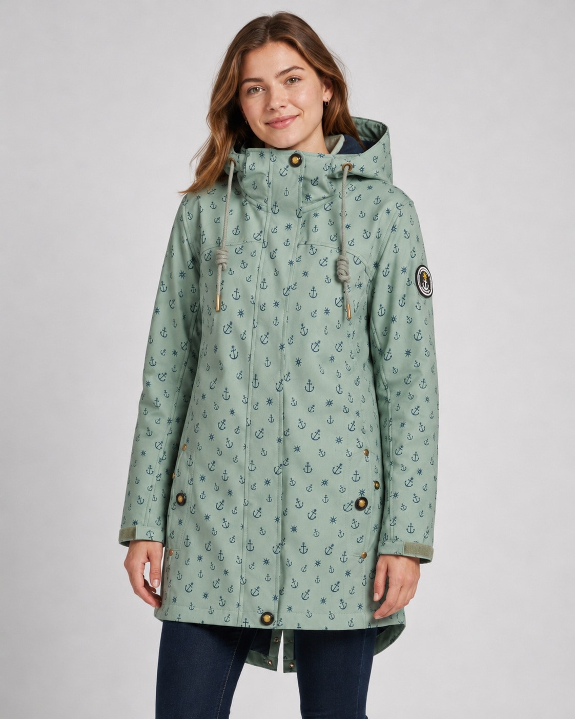 ankerglut Funktionsjacke "Friesennerz Ankerglutschein II Regenmantel, Longjacket" auch in Großen Größen erhältlich