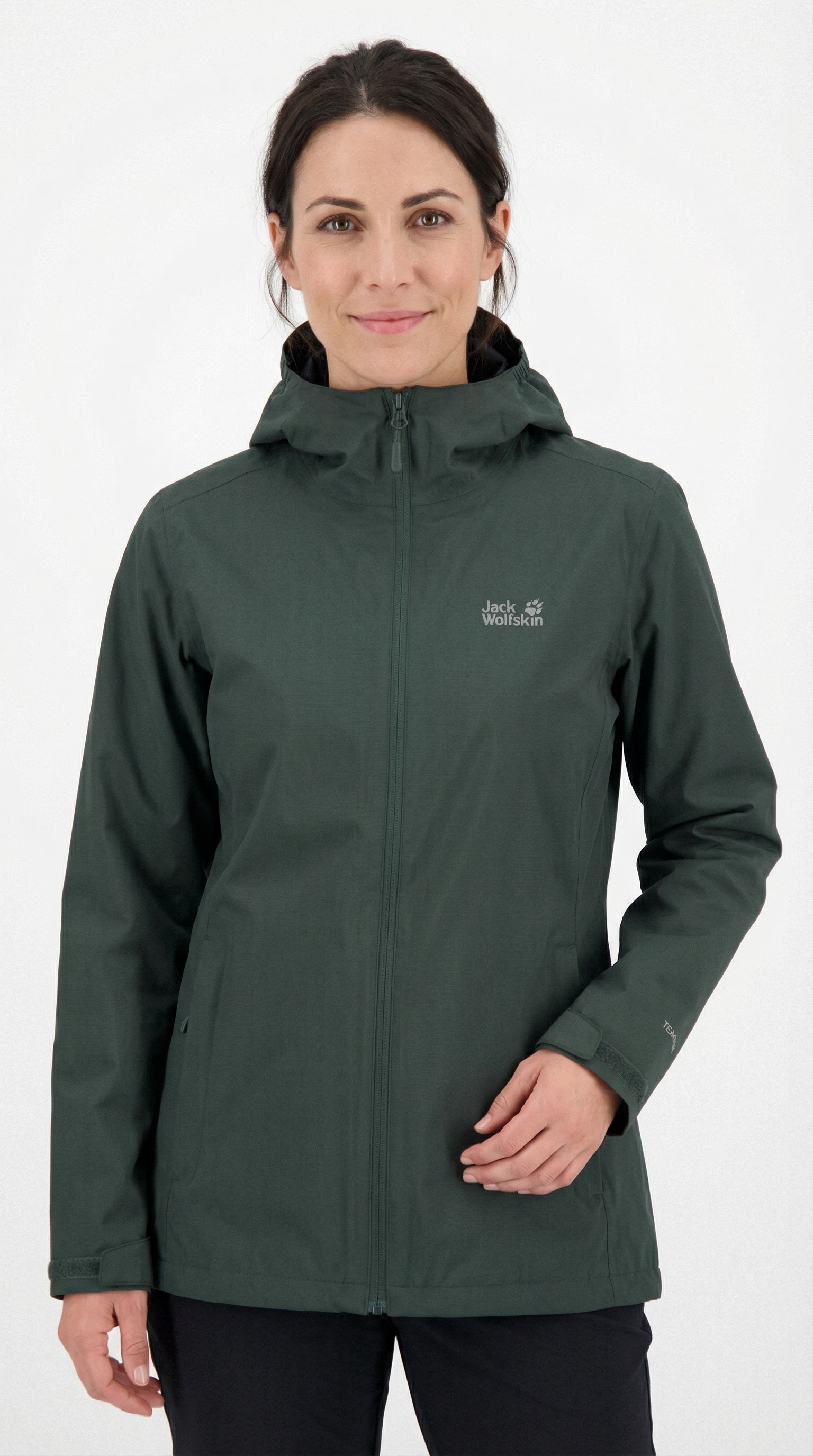Jack Wolfskin Regenjacke "OUTROVERT 2L JKT W" mit Kapuze mit Kapuze, wasserdicht, atmungsaktiv