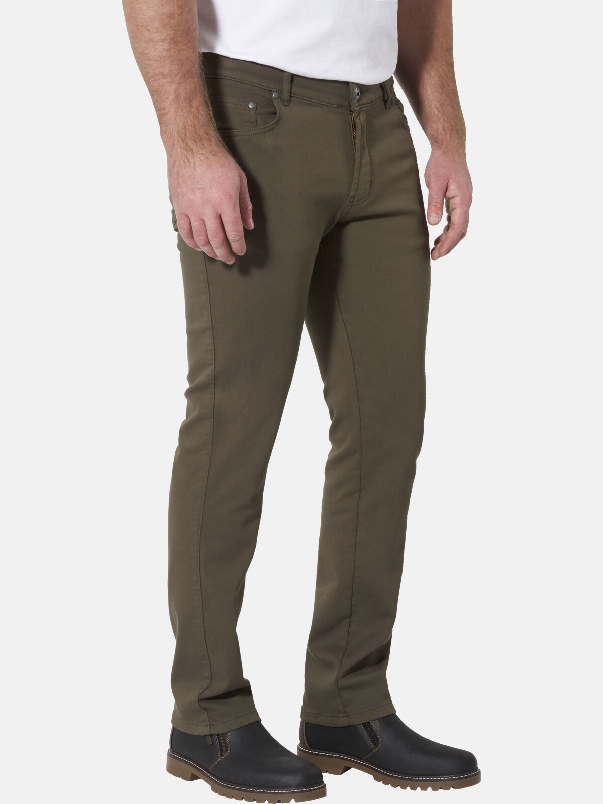 JAN VANDERSTORM Herren 5-Pocket-Hose "Tiefbundhose SIEGHART", grün, Gr. 70, Obermaterial: 63% Baumwolle CO. 34% Polyester COOLMAX PES(Coolmax). 3%