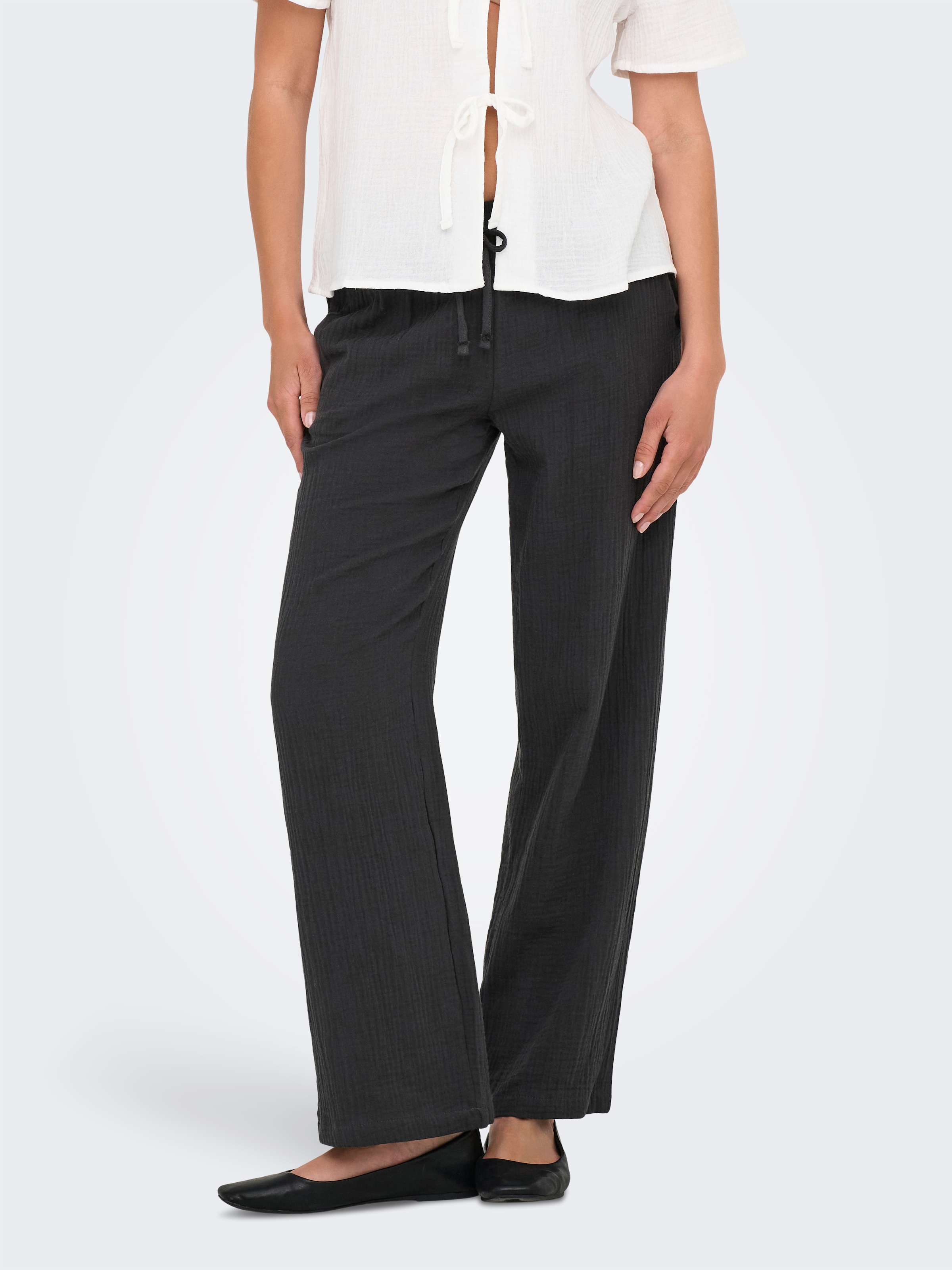 JDY Schlupfhose "JDYTHEIS LIFE WIDE PANT WVN NOOS", aus Musselin günstig online kaufen