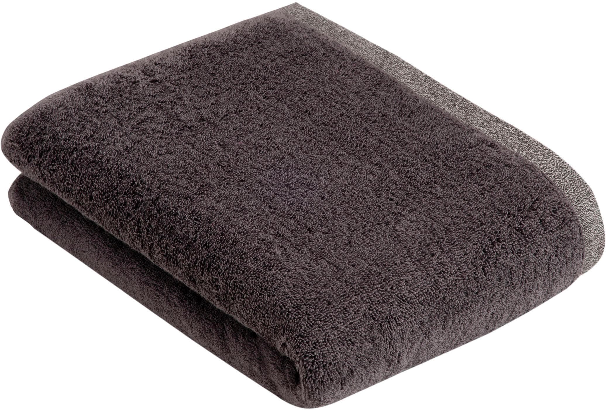 bugatti Badetuch "Prato" Uni Farben, mit melierter Optik im Saum günstig online kaufen